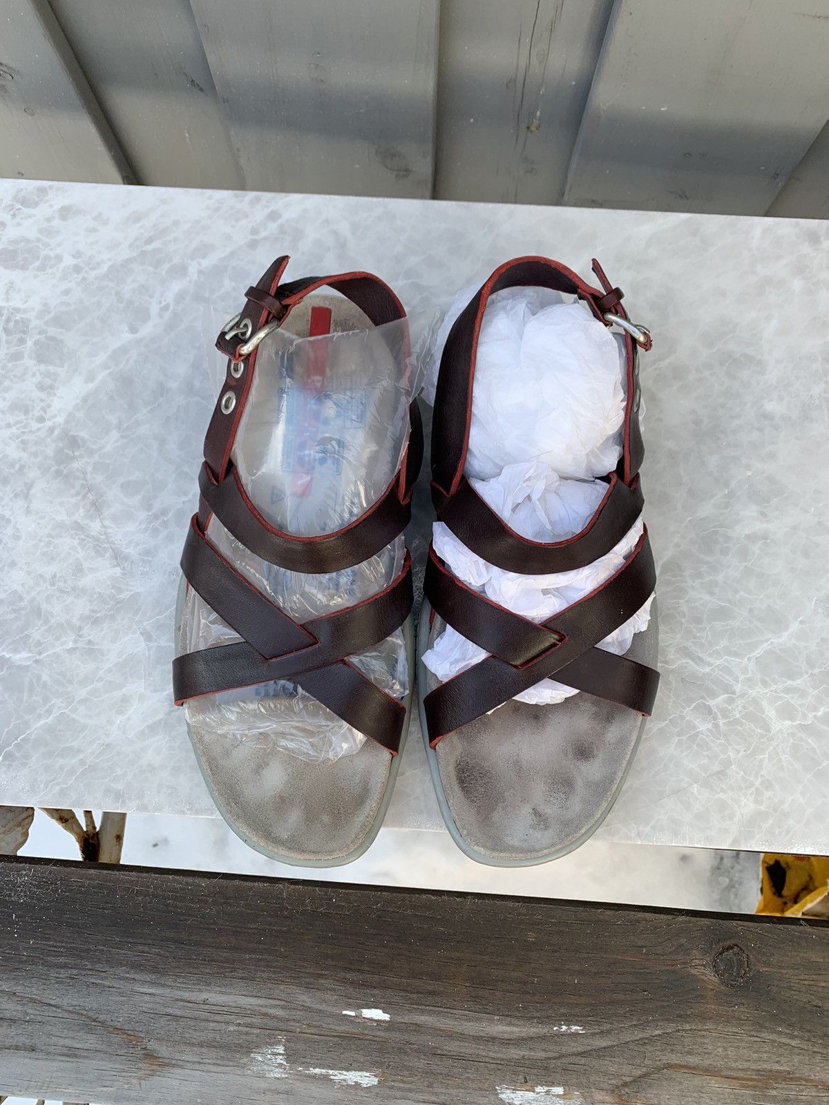 Prada × Vintage Vintage Prada Sandals Vintage Linea Rossa Sport Strap 90s Size US 6 / IT 36 - 6 Thumbnail