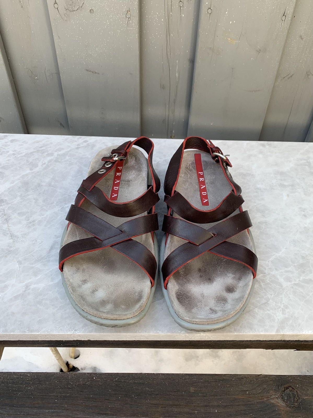 Prada × Vintage Vintage Prada Sandals Vintage Linea Rossa Sport Strap 90s Size US 6 / IT 36 - 12 Thumbnail