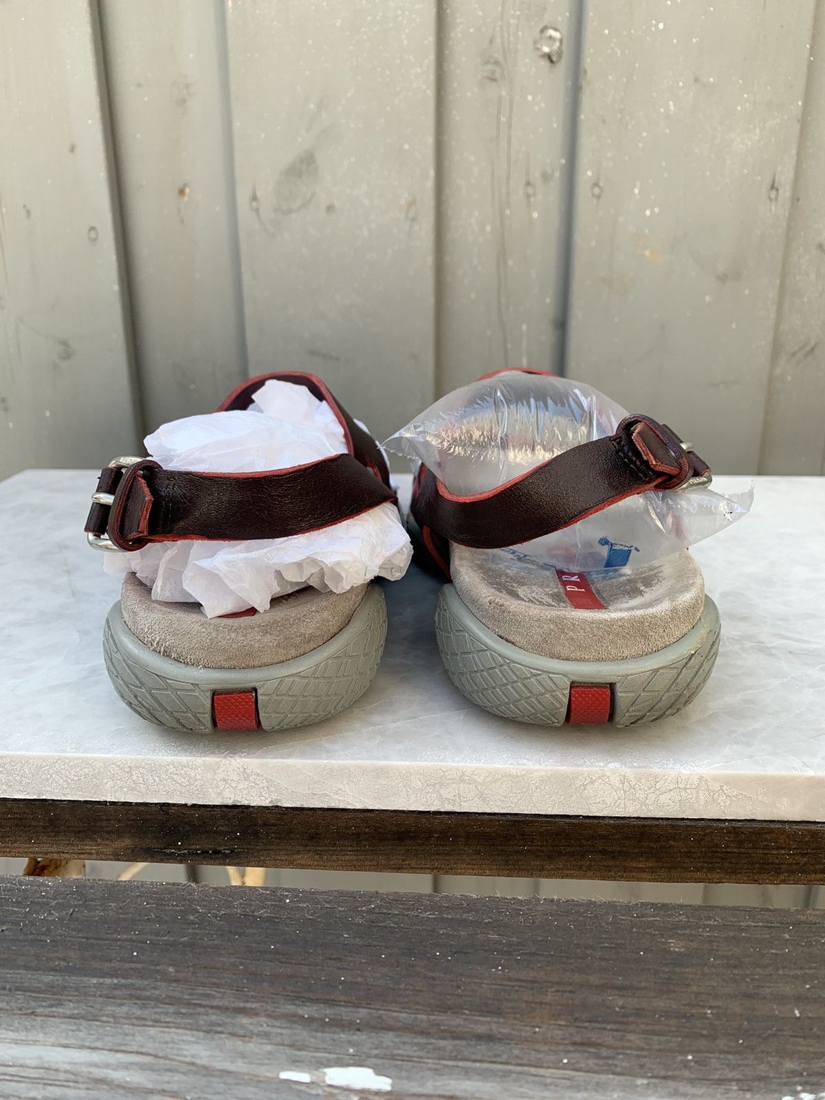 Prada × Vintage Vintage Prada Sandals Vintage Linea Rossa Sport Strap 90s Size US 6 / IT 36 - 8 Thumbnail