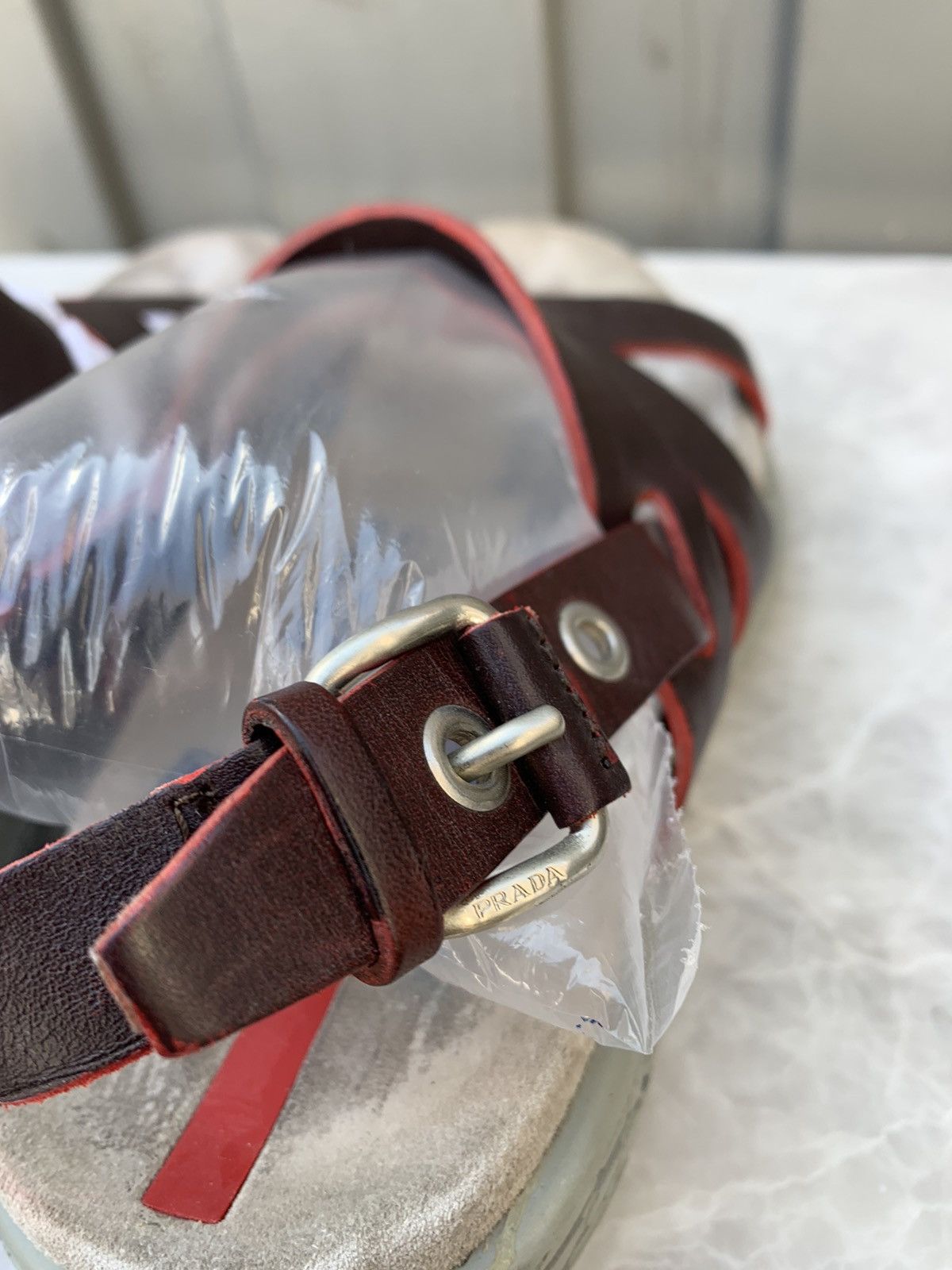 Prada × Vintage Vintage Prada Sandals Vintage Linea Rossa Sport Strap 90s Size US 6 / IT 36 - 10 Thumbnail