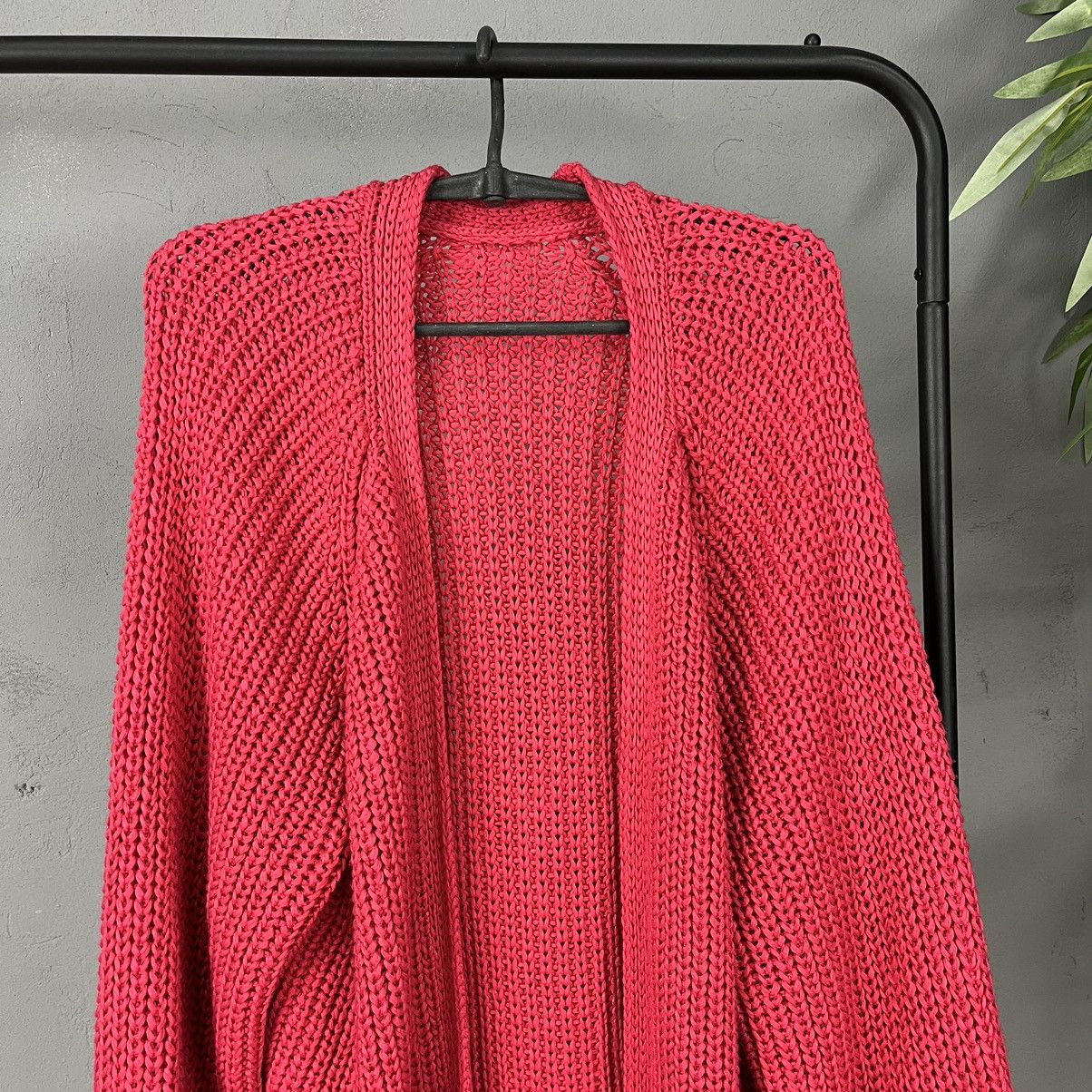 Vintage 90s OVERSIZED HEAVY KNITTED MINIMAL SWEATER CARDIGAN № 1135 Size US L / EU 52-54 / 3 - 5 Thumbnail