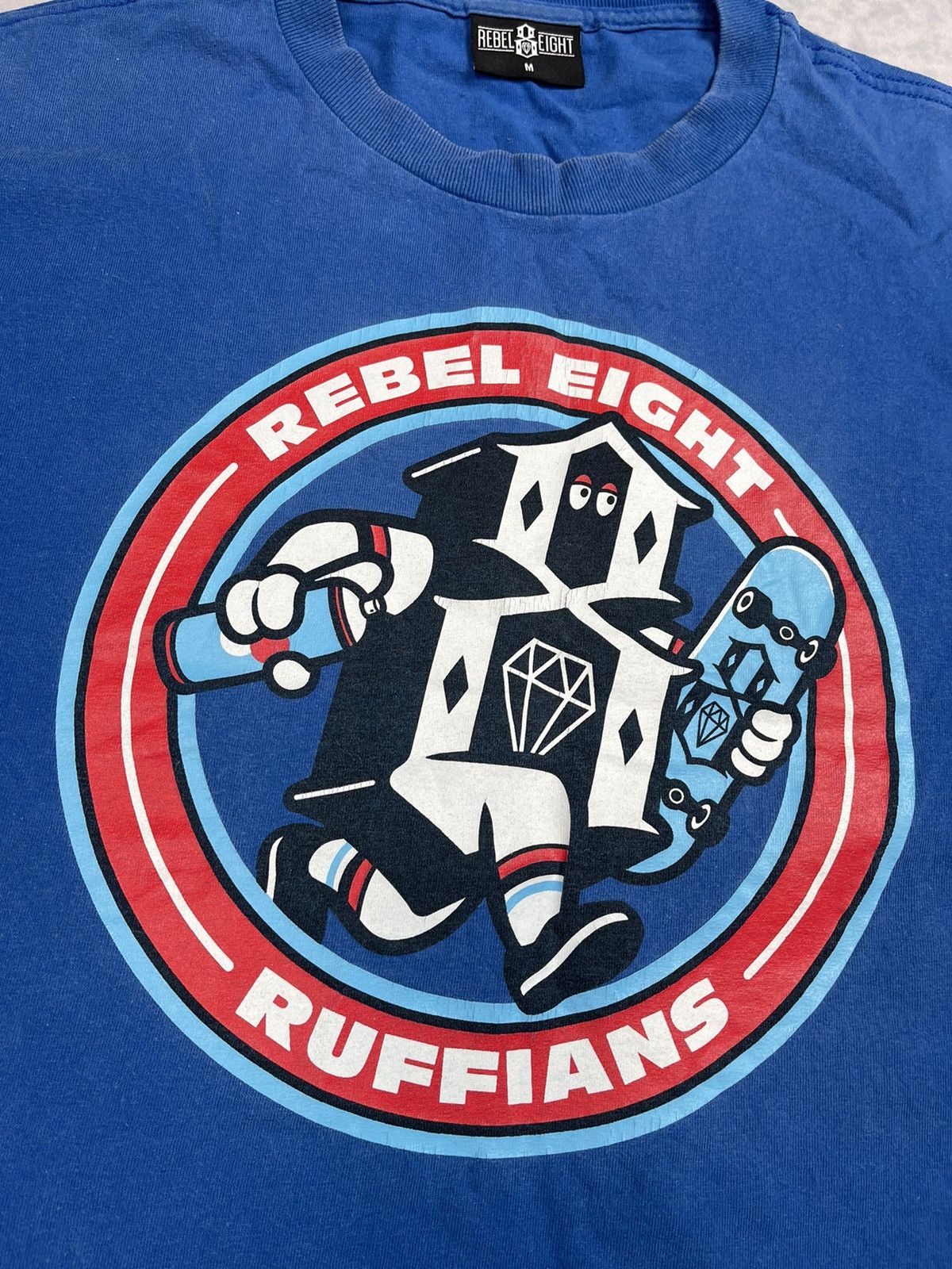 Vintage Rebel Eight 8 skate t shirt vintage tee big logo Size US M / EU 48-50 / 2 - 5 Thumbnail