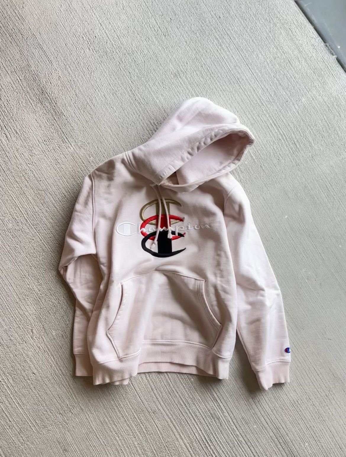 Champion x hot sale supreme hoodie