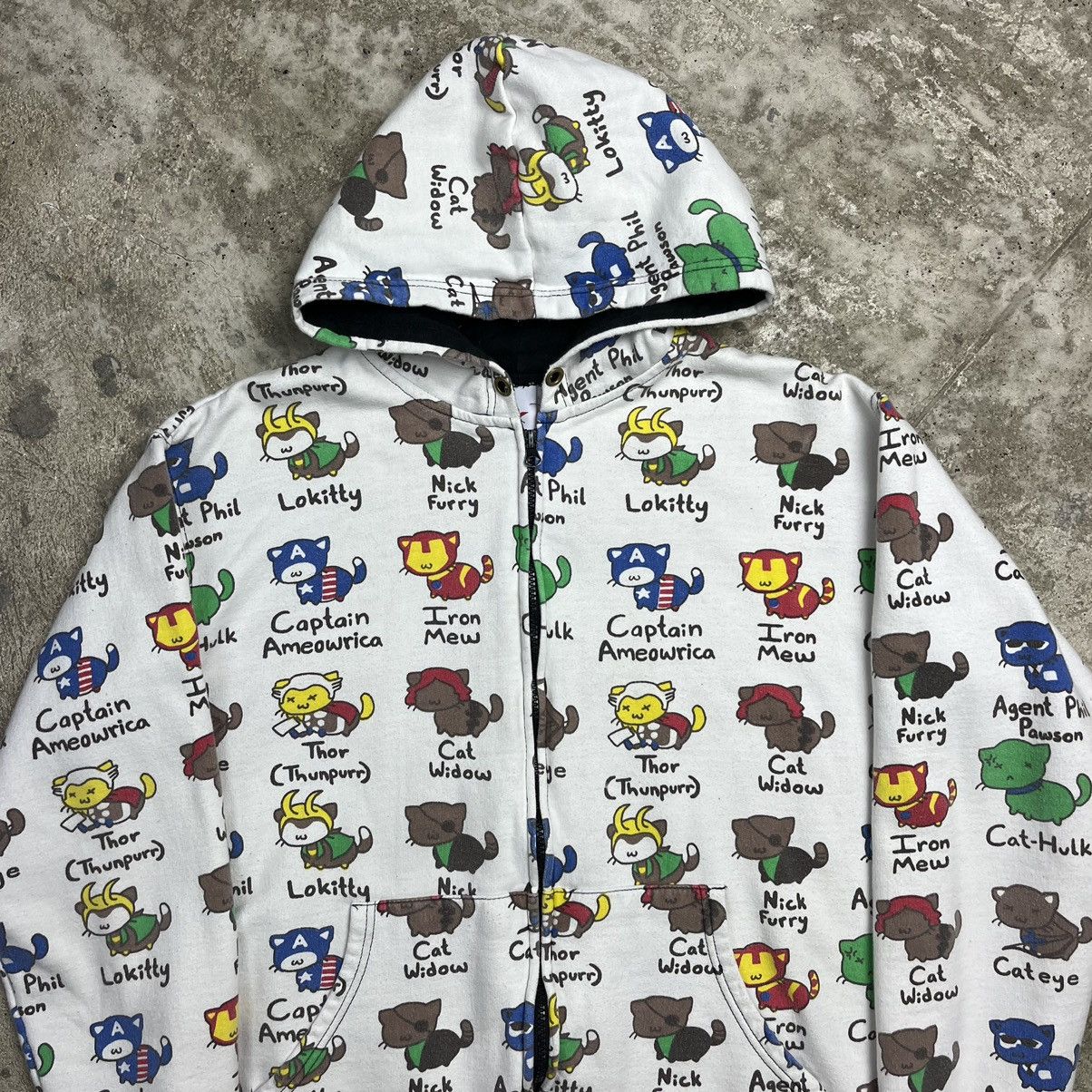 Vintage MARVEL CUTTIE CATS Y2K HOODIE - № 1136 Size US L / EU 52-54 / 3 - 3 Thumbnail