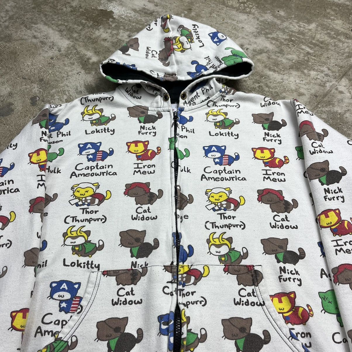 Vintage MARVEL CUTTIE CATS Y2K HOODIE - № 1136 Size US L / EU 52-54 / 3 - 5 Thumbnail