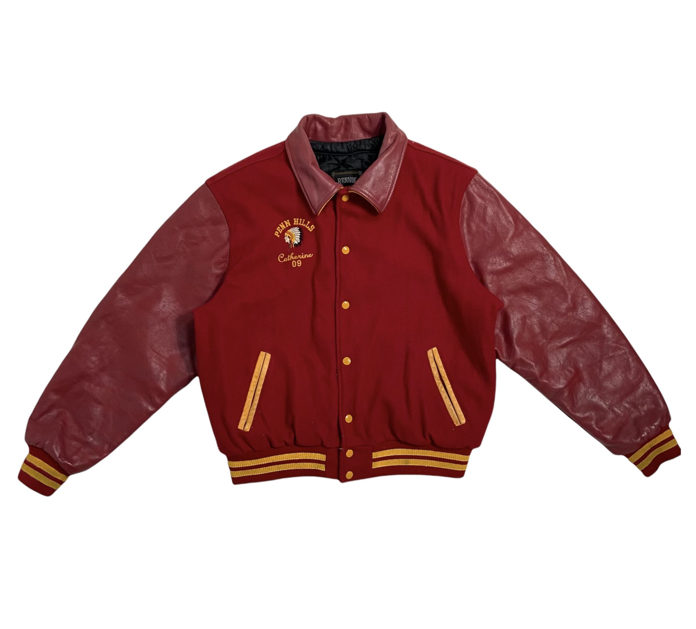 Vintage 1980s CHEERLEADER PENN HILLS VARSITY BOMBER JACKET Size US XL / EU 56 / 4 - 4 Thumbnail