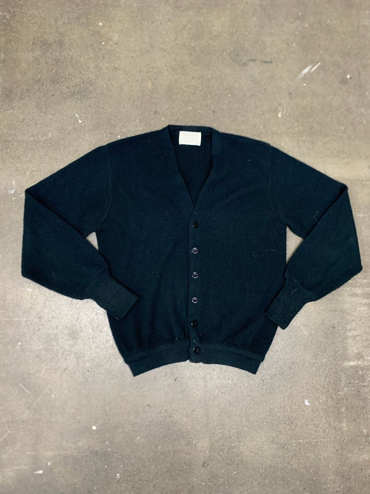 Vintage Vintage Jeff Links Black Blank Knit Cardigan | Grailed