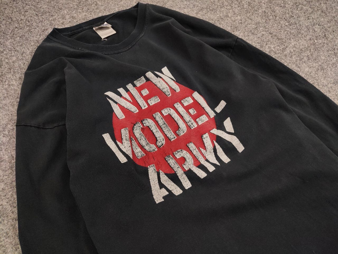 Band Tees Vintage 90's New Model Army Distressed Long Sleeve Shirts Size US XL / EU 56 / 4 - 10 Thumbnail