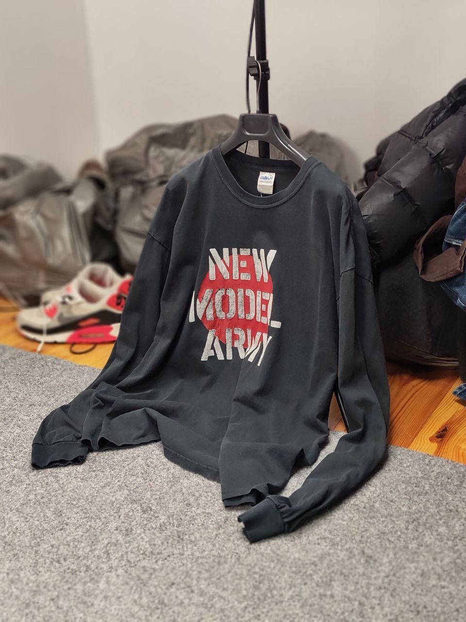 Band Tees Vintage 90's New Model Army Distressed Long Sleeve Shirts Size US XL / EU 56 / 4 - 24 Thumbnail