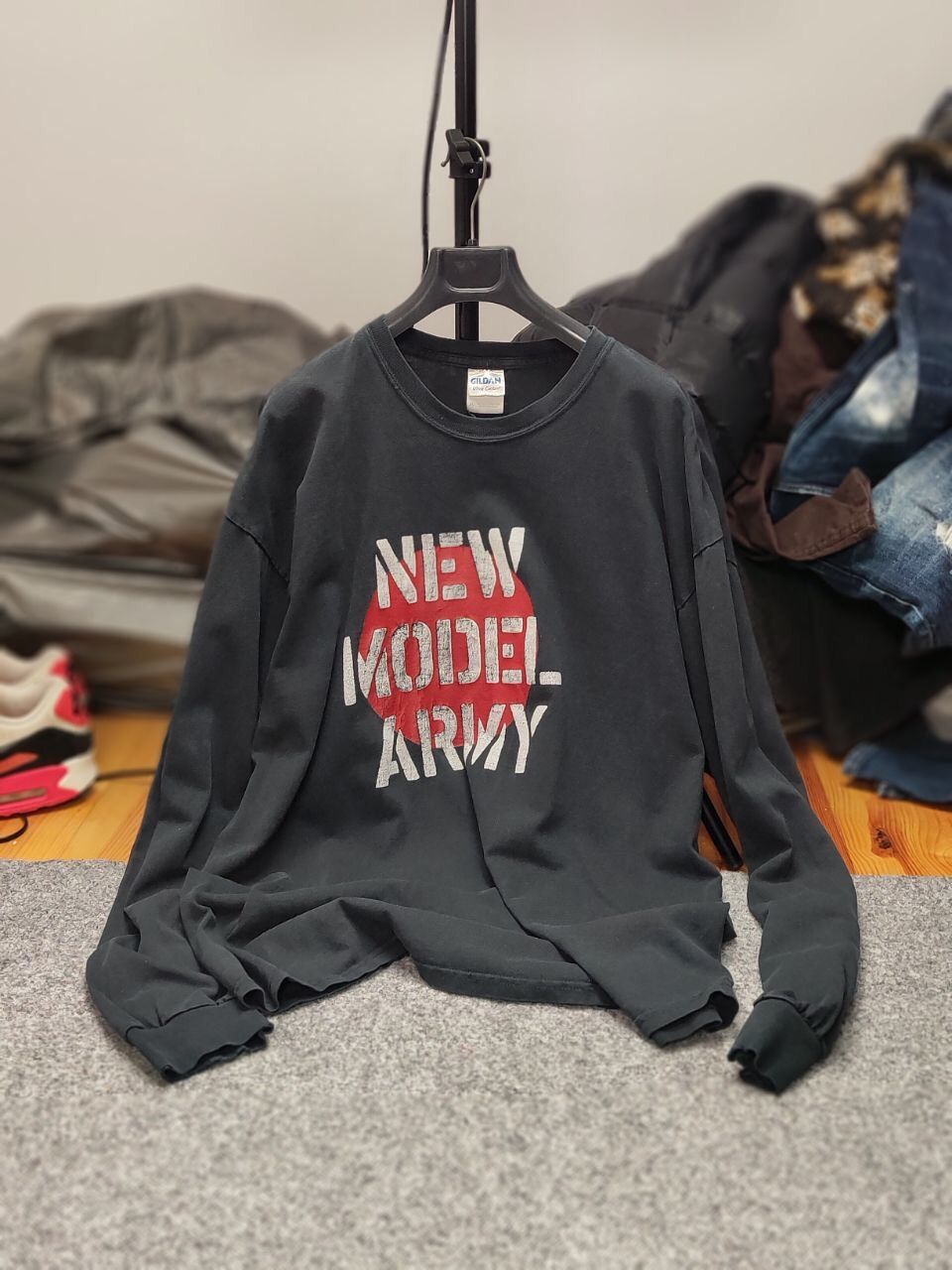 Band Tees Vintage 90's New Model Army Distressed Long Sleeve Shirts Size US XL / EU 56 / 4 - 23 Thumbnail