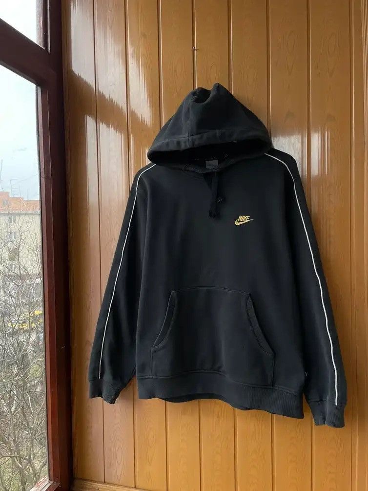 Vintage Nike Hoodie Black Big Logo Y2K