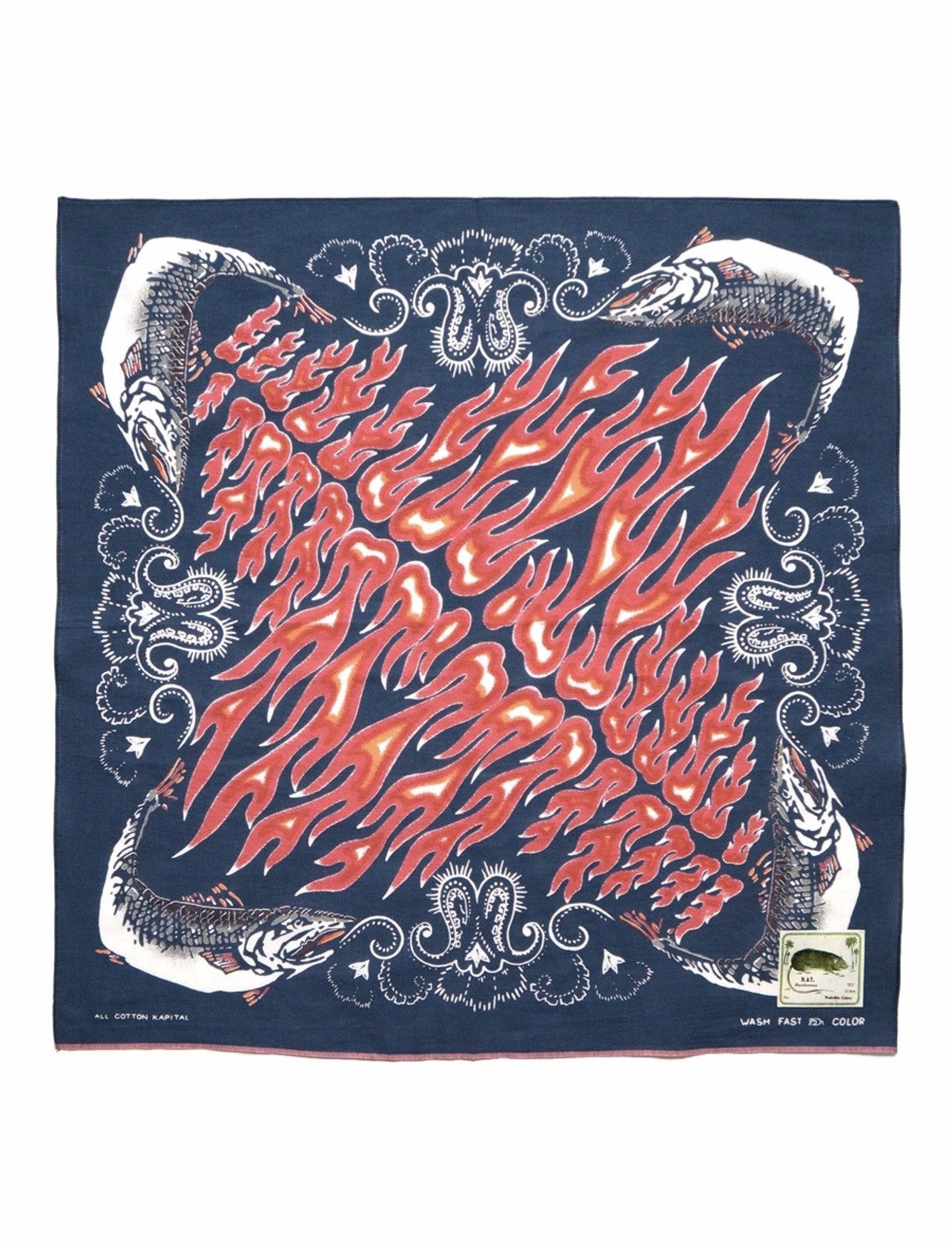 Selvedge Fire Salmon Bandana