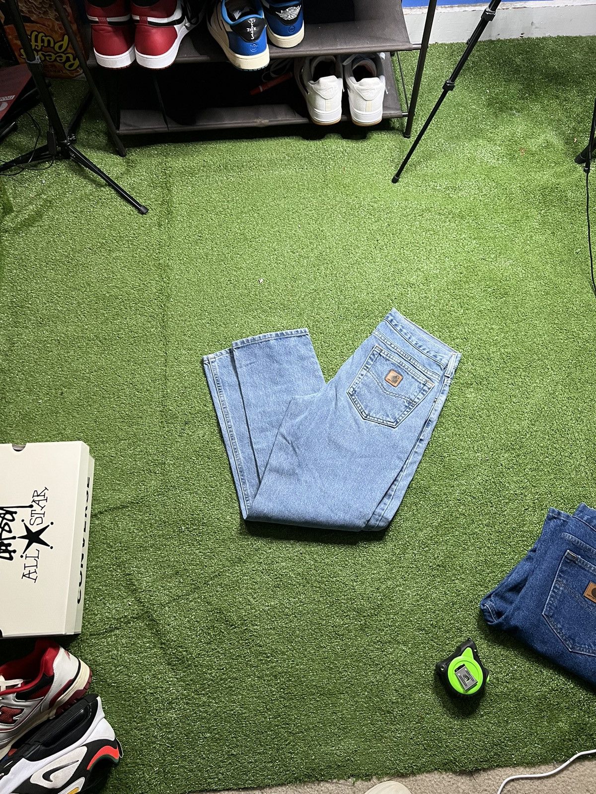 Pre-owned Carhartt Vintage  Faded Blue Relaxed Fit Jeans