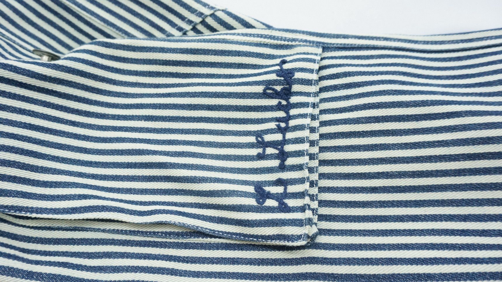Japanese Brand LADY LUCK Japan Striped Women's Lightweight Denim Size US 31 - 19 Thumbnail
