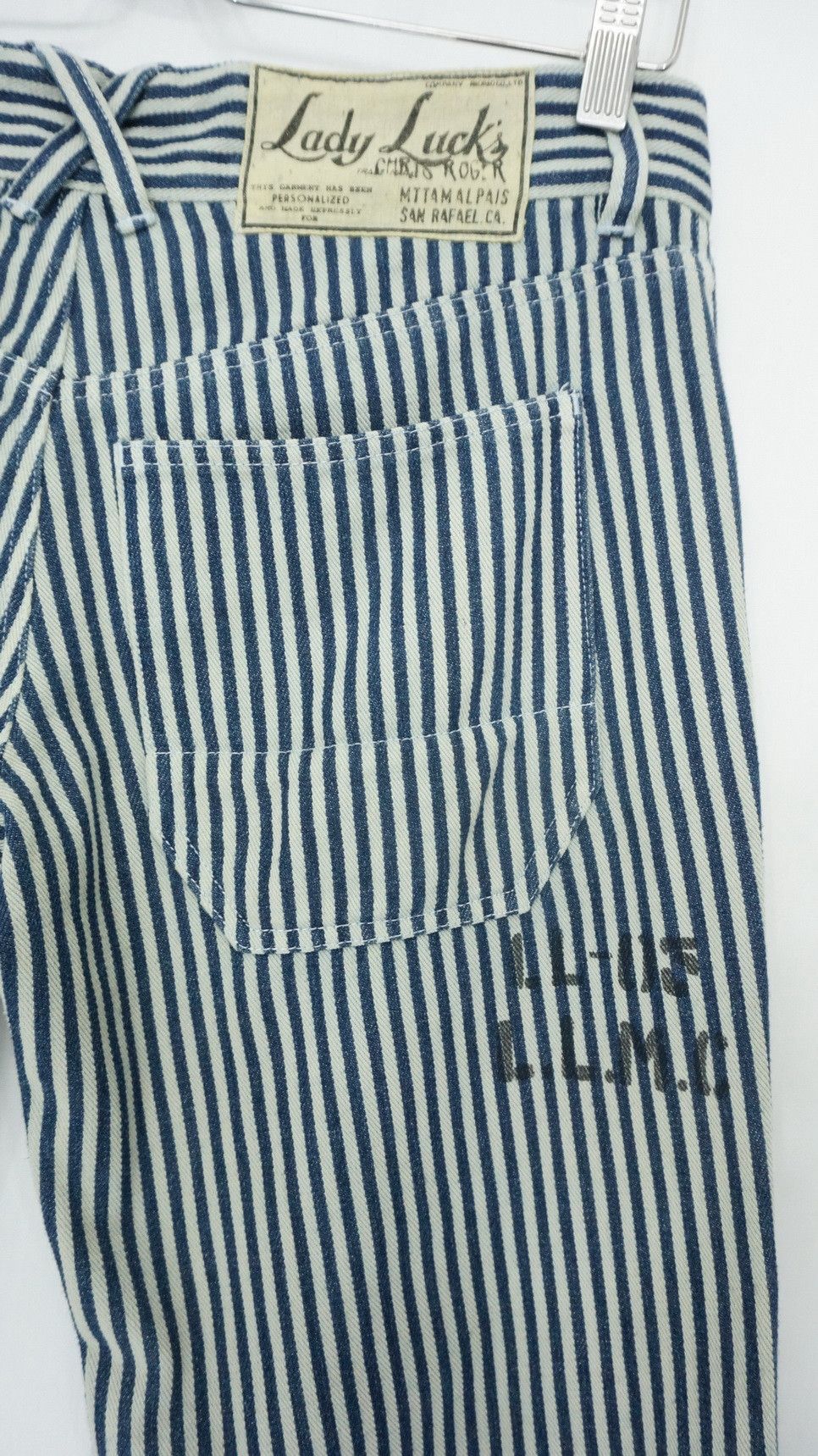 Japanese Brand LADY LUCK Japan Striped Women's Lightweight Denim Size US 31 - 7 Thumbnail