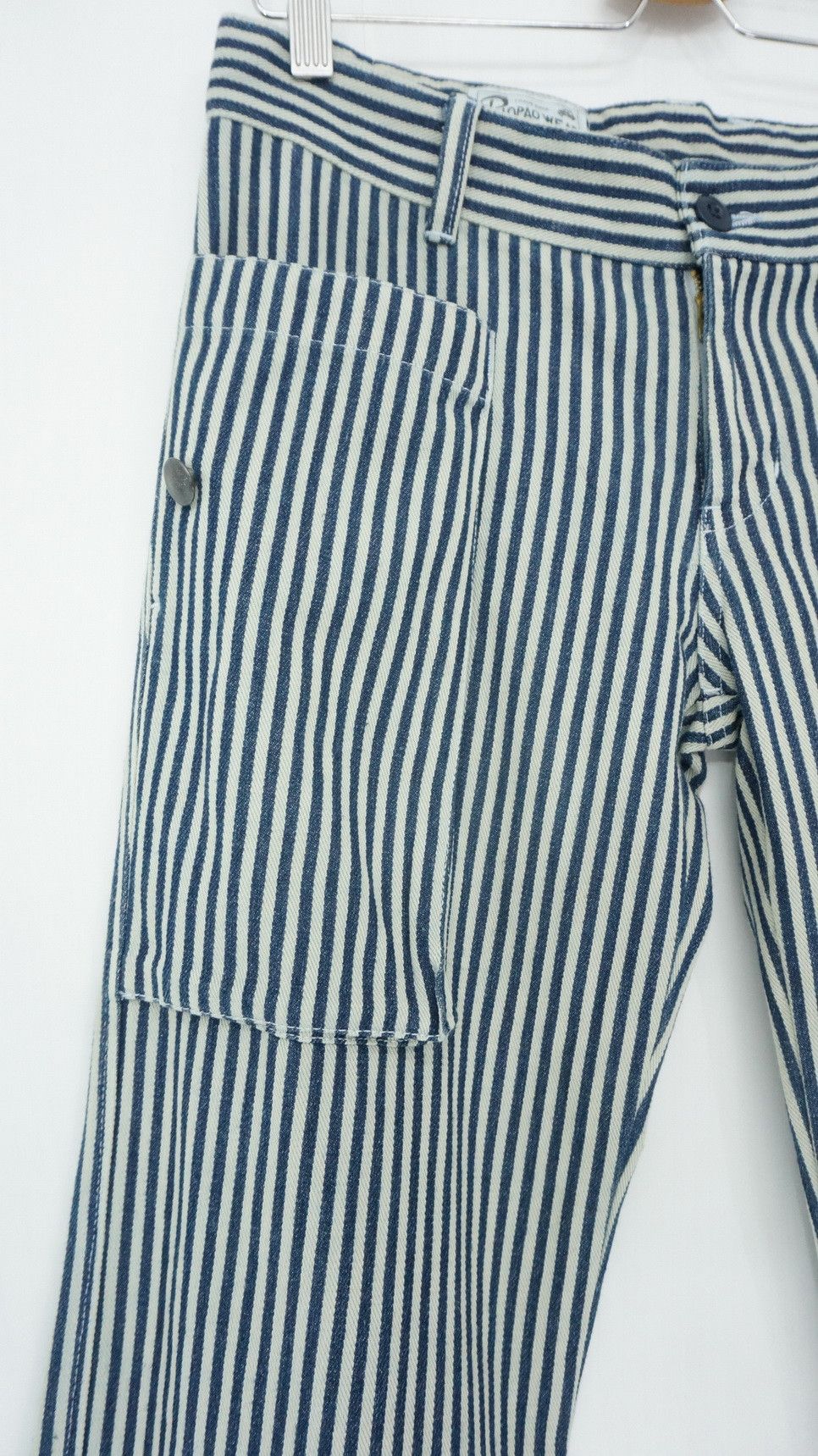 Japanese Brand LADY LUCK Japan Striped Women's Lightweight Denim Size US 31 - 4 Thumbnail