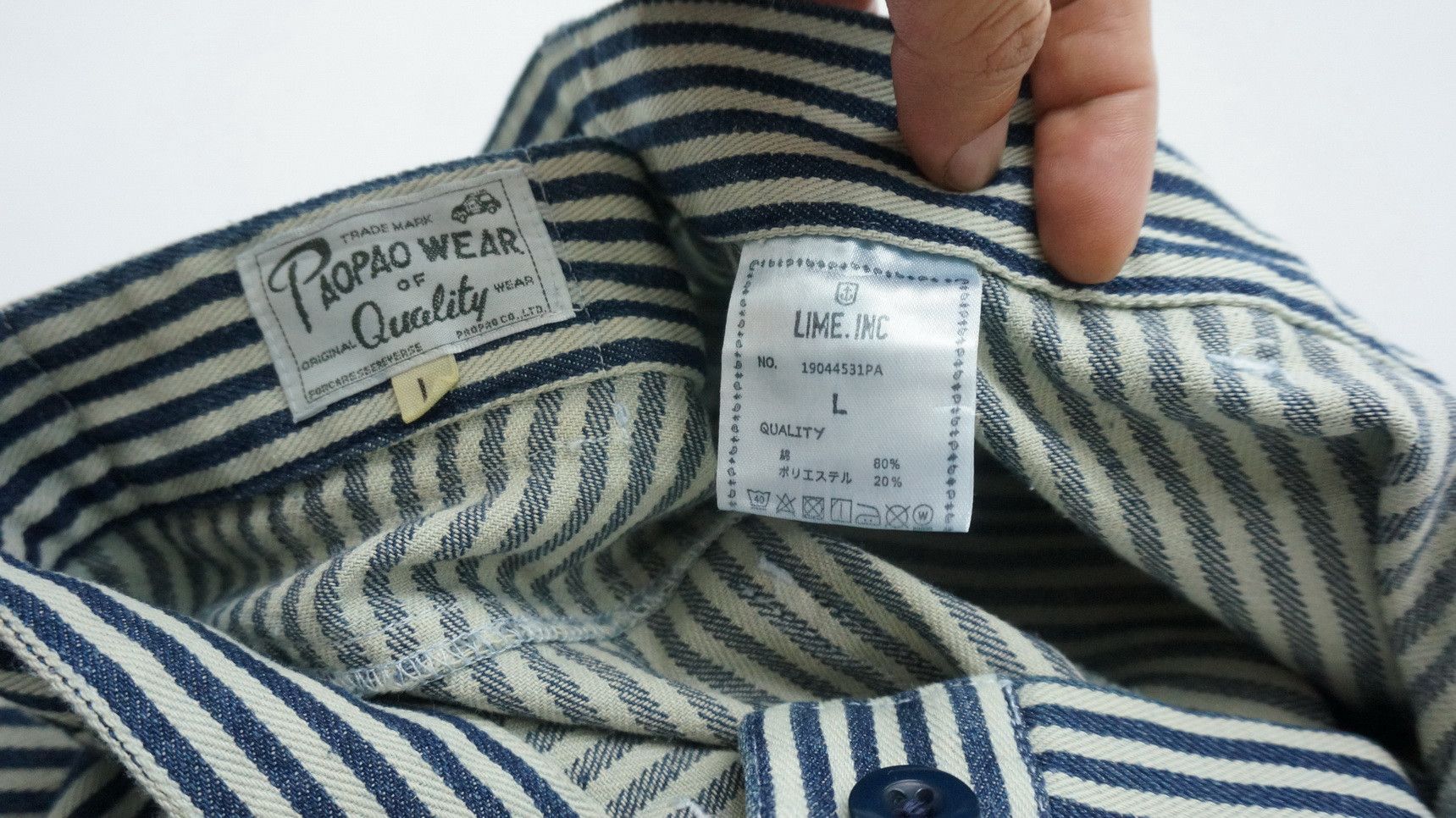 Japanese Brand LADY LUCK Japan Striped Women's Lightweight Denim Size US 31 - 10 Thumbnail