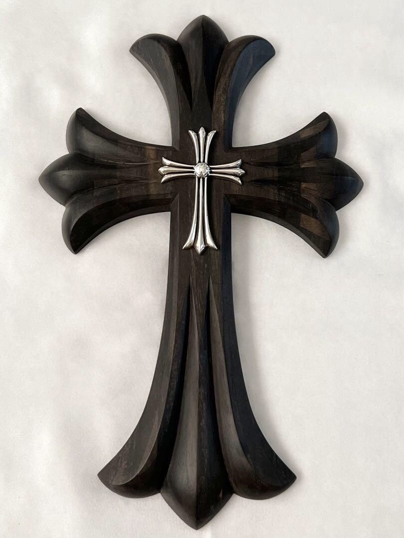 CH Ebony Wood Cross Ornament