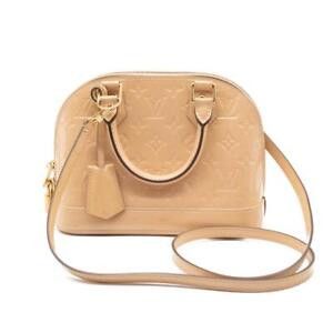 Louis Vuitton Alma Vernis BB Dune Beige Patent Leather Shoulder Bag