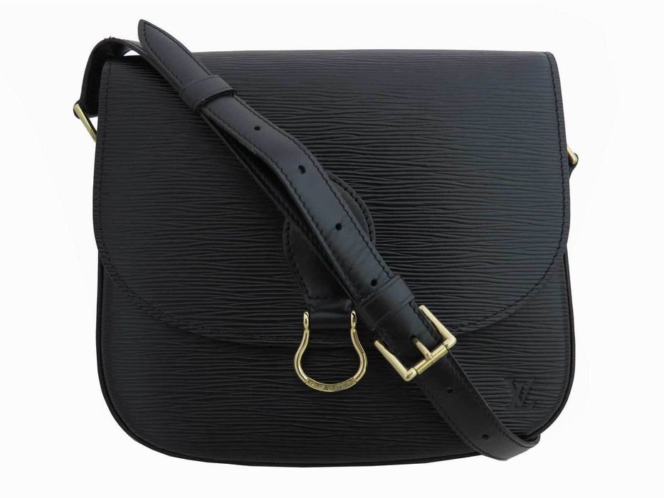Louis Vuitton, Bags, Authentic Louis Vuitton Lv Saint Cloud Gm Shoulder  Bag Epi Leather Black