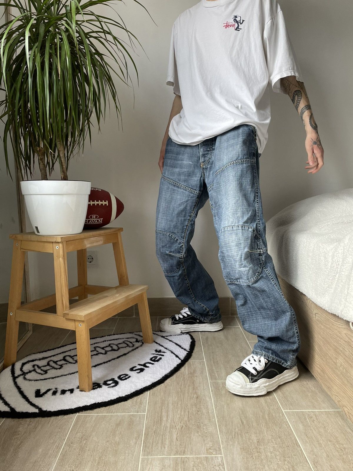 image of G Star Raw x Gstar Vintage G Star Denim Jeans in Navy, Men's (Size 34)