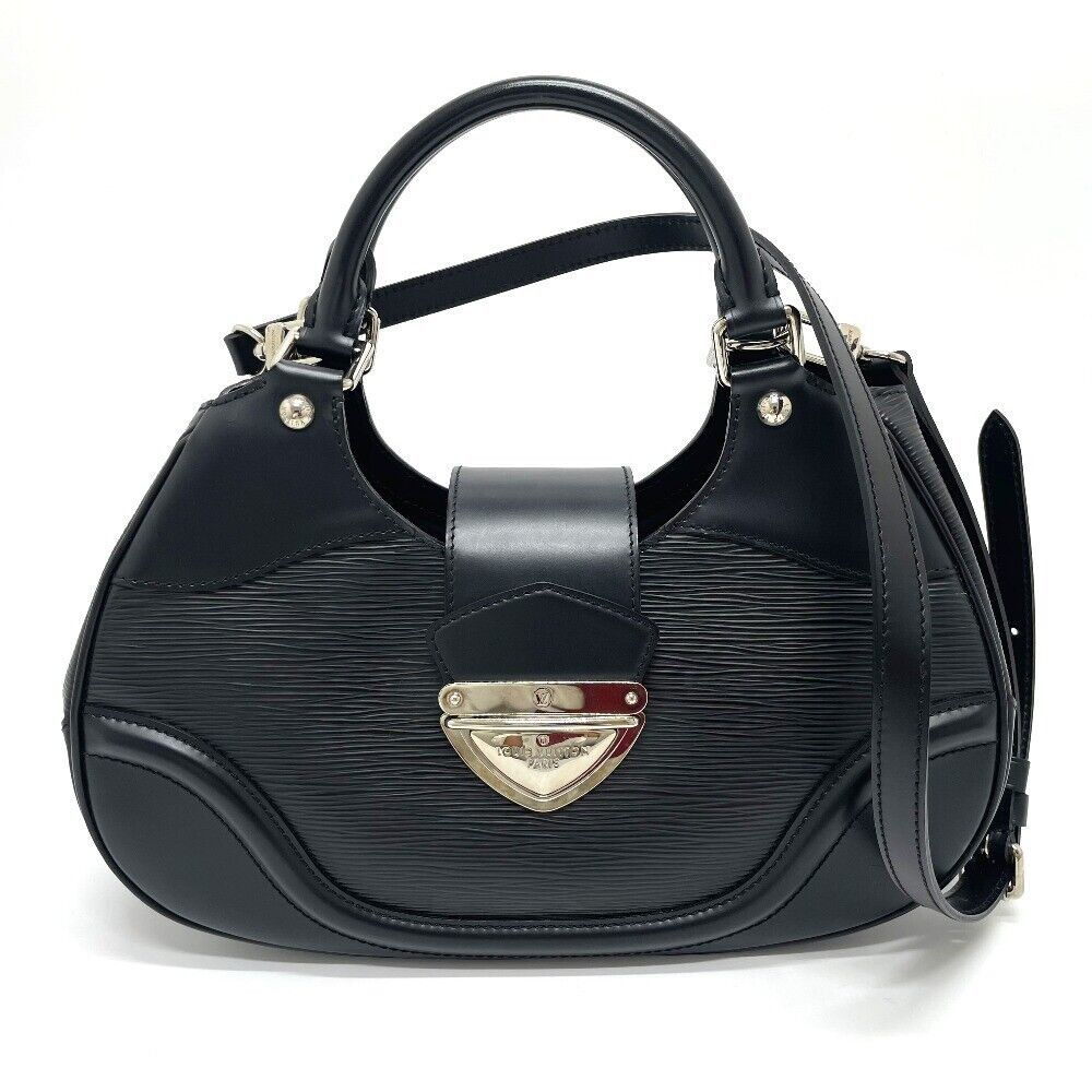 Louis Vuitton Sacmontaigne 2way Shoulder Hand Bag Epi Leather Black