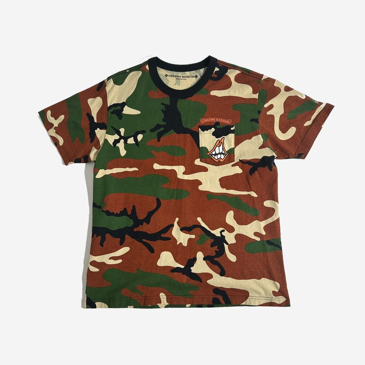 Chrome Hearts Chrome Hearts X Matty Boy Camo Caution T Shirt Grailed 7351