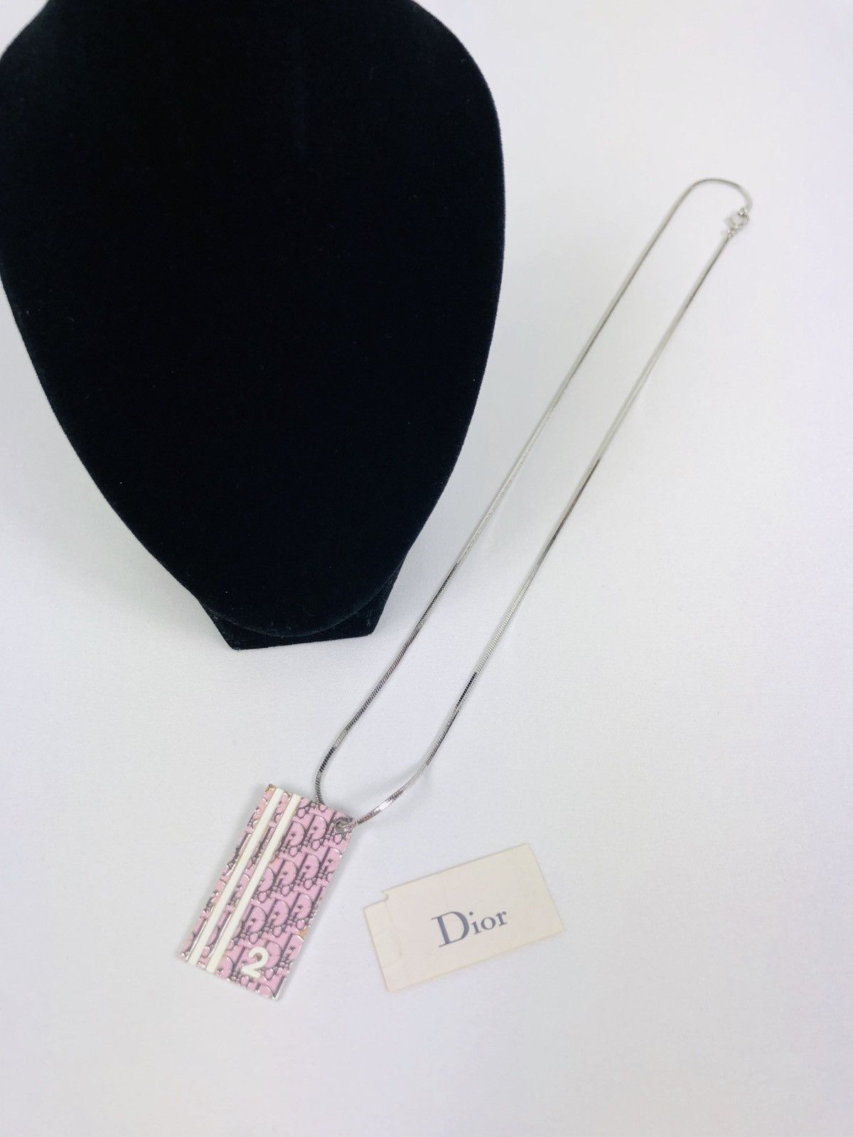 Dior pink trotter 2 necklace 22’