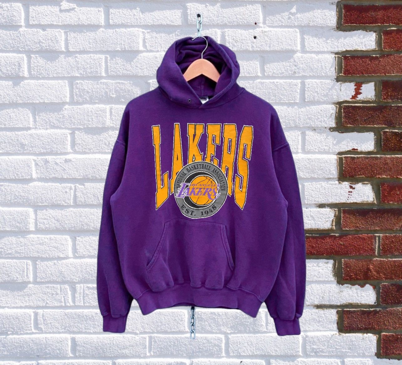 Other Vtg 90s style Los Angeles Lakers NBA hoodie sweatshirt Size US L / EU 52-54 / 3 - 1 Thumbnail