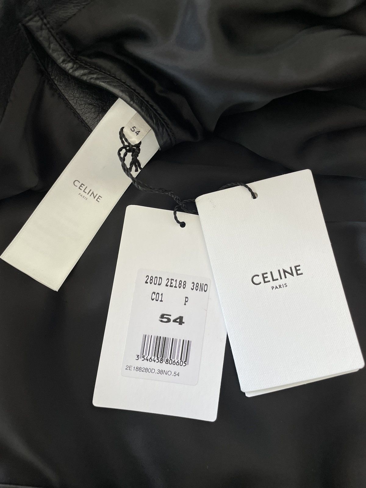 Celine × Hedi Slimane Rare $5K Value Hedi 19FW Runway Padded Racer Leather Jacket Size US L / EU 52-54 / 3 - 6 Thumbnail