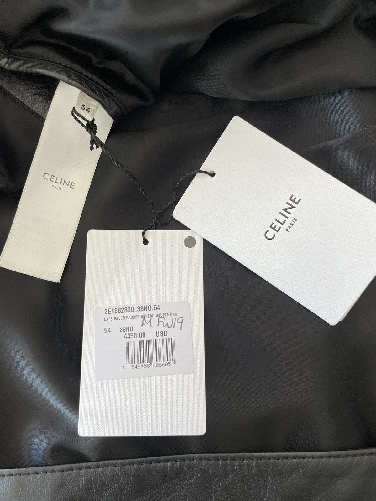 Celine × Hedi Slimane Rare $5K Value Hedi 19FW Runway Padded Racer Leather Jacket Size US L / EU 52-54 / 3 - 7 Thumbnail