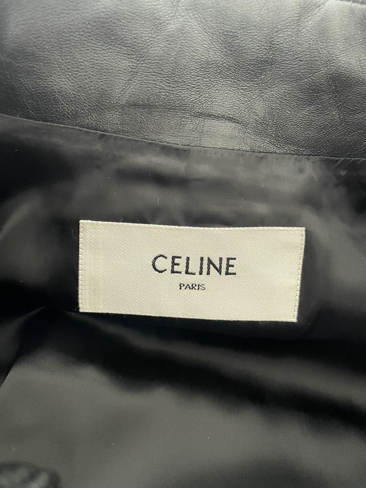 Celine × Hedi Slimane Rare $5K Value Hedi 19FW Runway Padded Racer Leather Jacket Size US L / EU 52-54 / 3 - 13 Thumbnail