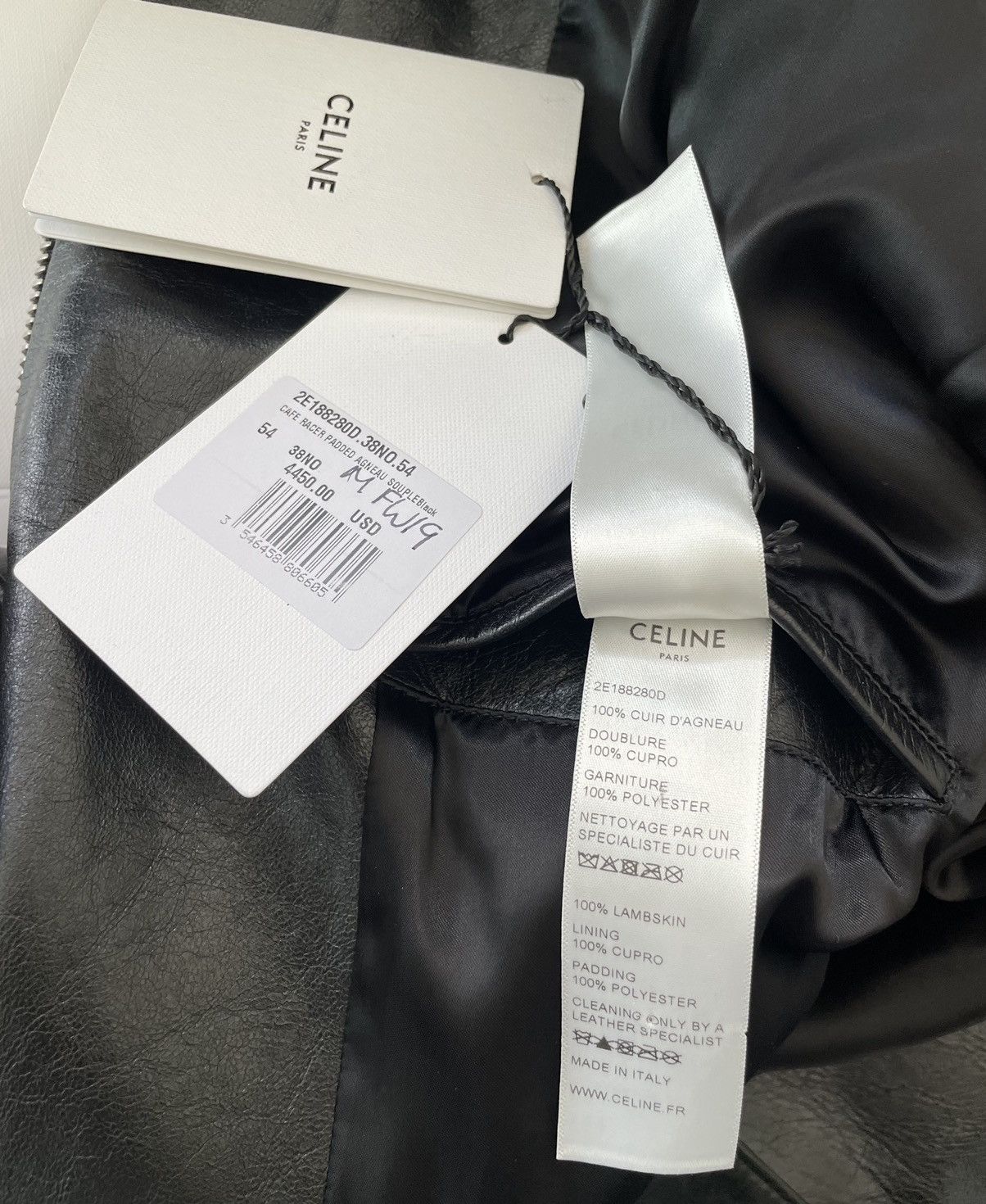Celine × Hedi Slimane Rare $5K Value Hedi 19FW Runway Padded Racer Leather Jacket Size US L / EU 52-54 / 3 - 16 Thumbnail