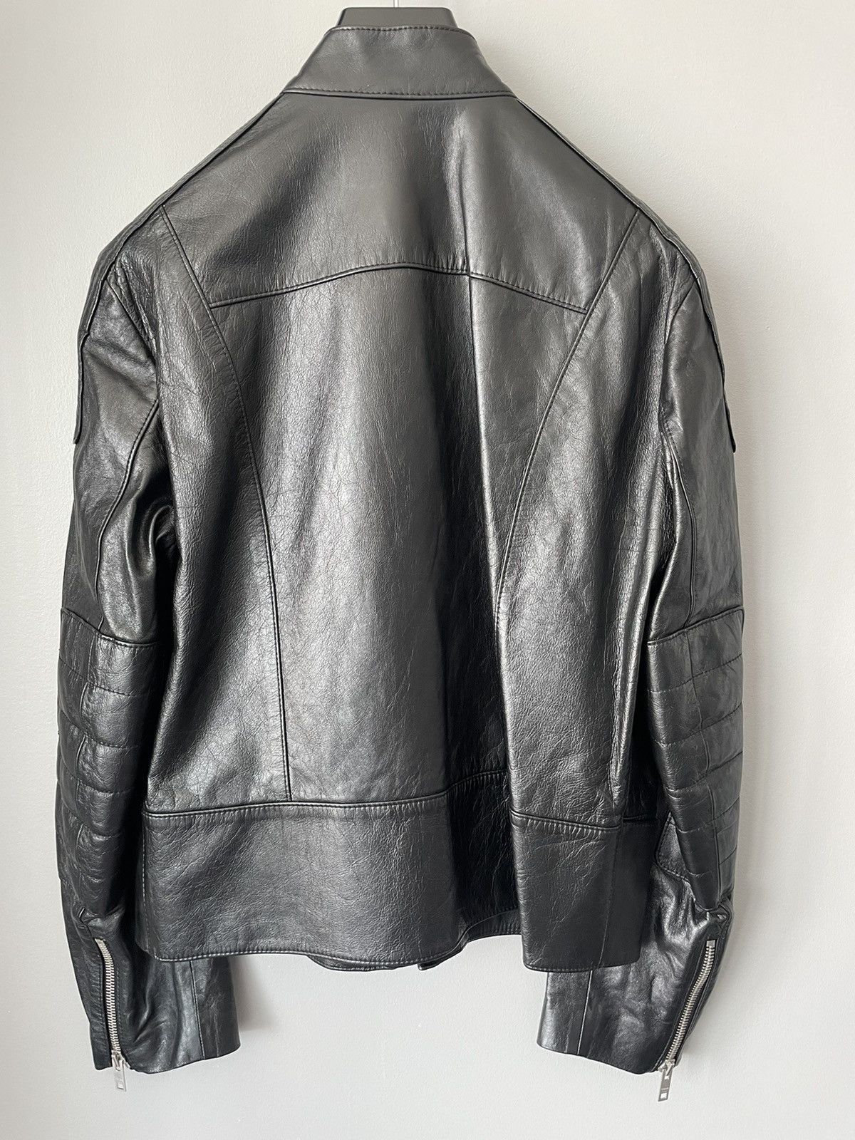 Celine × Hedi Slimane Rare $5K Value Hedi 19FW Runway Padded Racer Leather Jacket Size US L / EU 52-54 / 3 - 9 Thumbnail