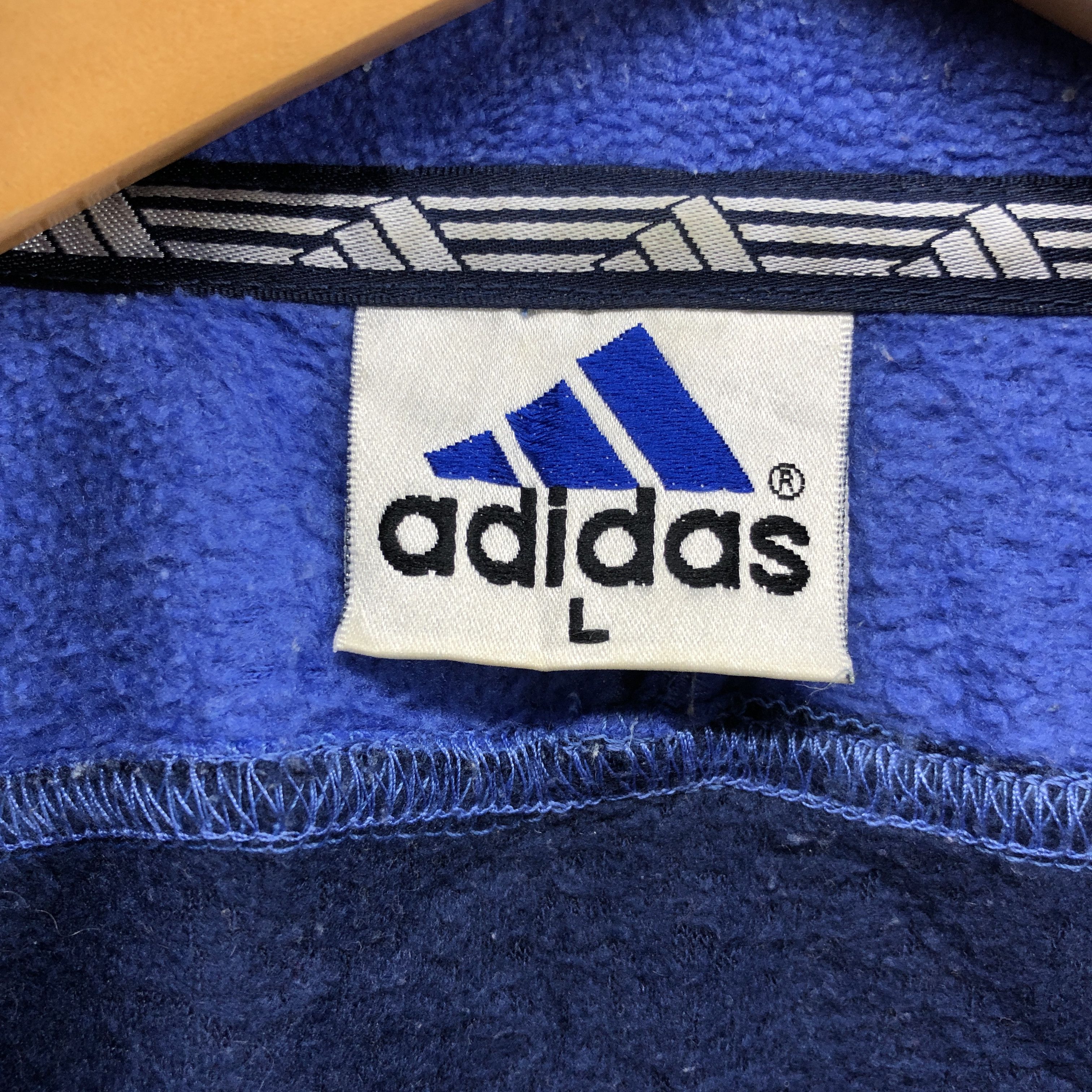 Adidas Vintage ADIDAS THREE STRIPE Turtle Neck Fleece #0121/F Size US XL / EU 56 / 4 - 4 Thumbnail