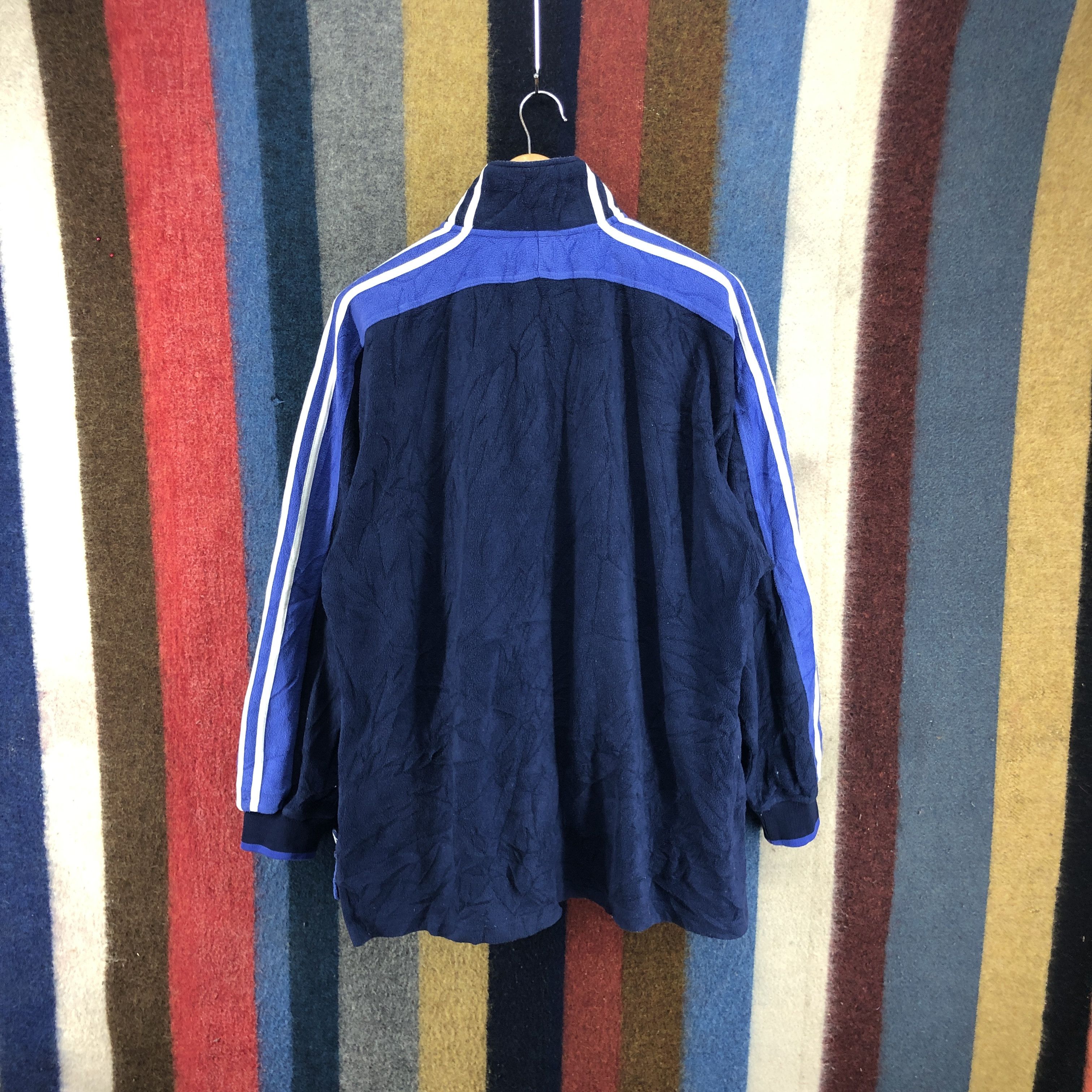 Adidas Vintage ADIDAS THREE STRIPE Turtle Neck Fleece #0121/F Size US XL / EU 56 / 4 - 7 Thumbnail