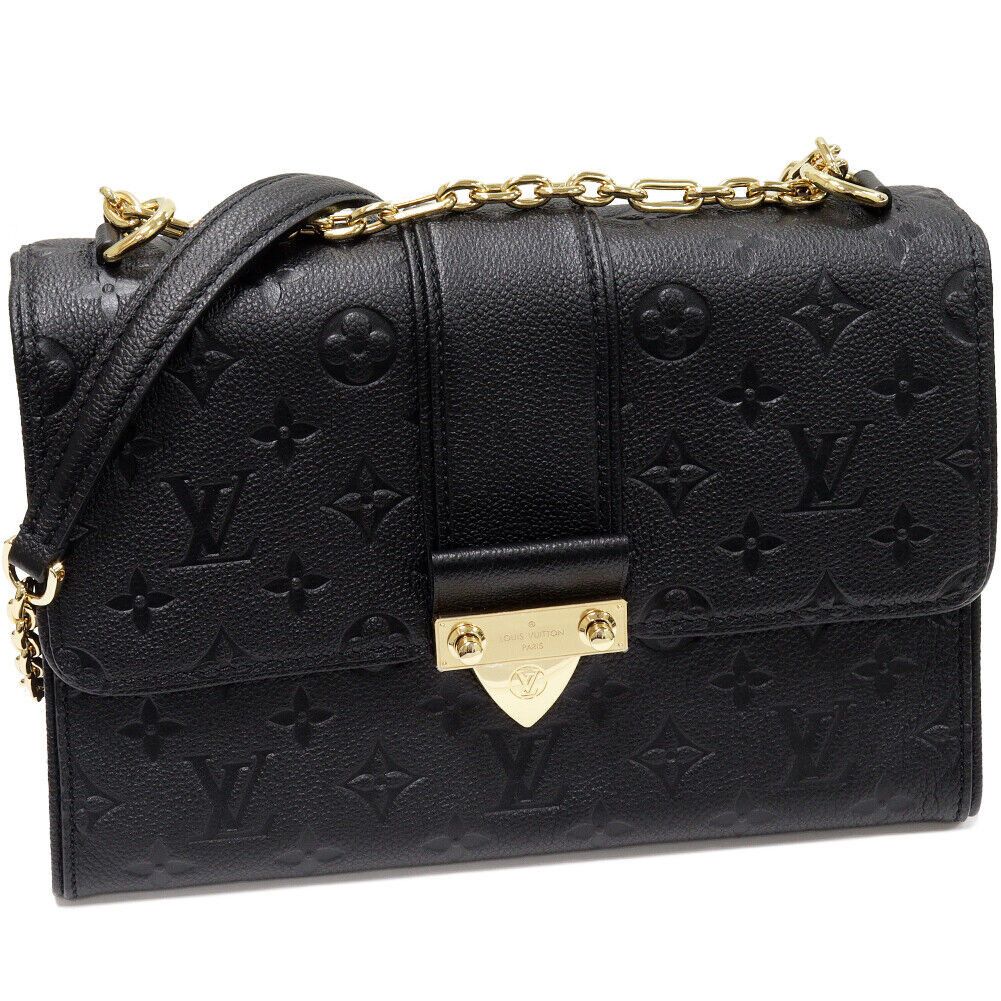Louis Vuitton Chain Shoulder Bag Monogram Amplant Noir Saint Sulpice PM