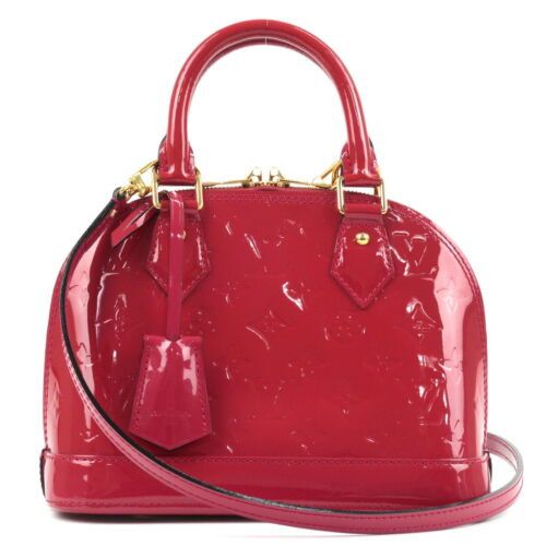 Louis Vuitton Monogram Vernis Alma BB 2Way Bag Red