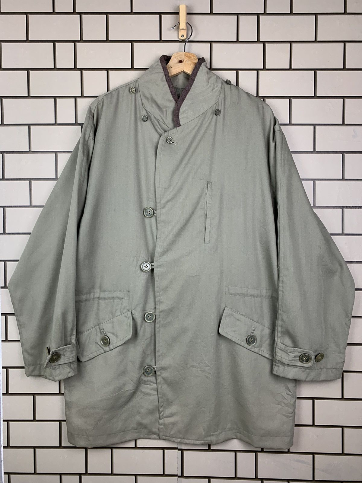 Japanese Brand × Kansai Yamamoto × Vintage Vintage Japanese Brand Kansai Man Long Jacket Size US L / EU 52-54 / 3 - 1 Thumbnail