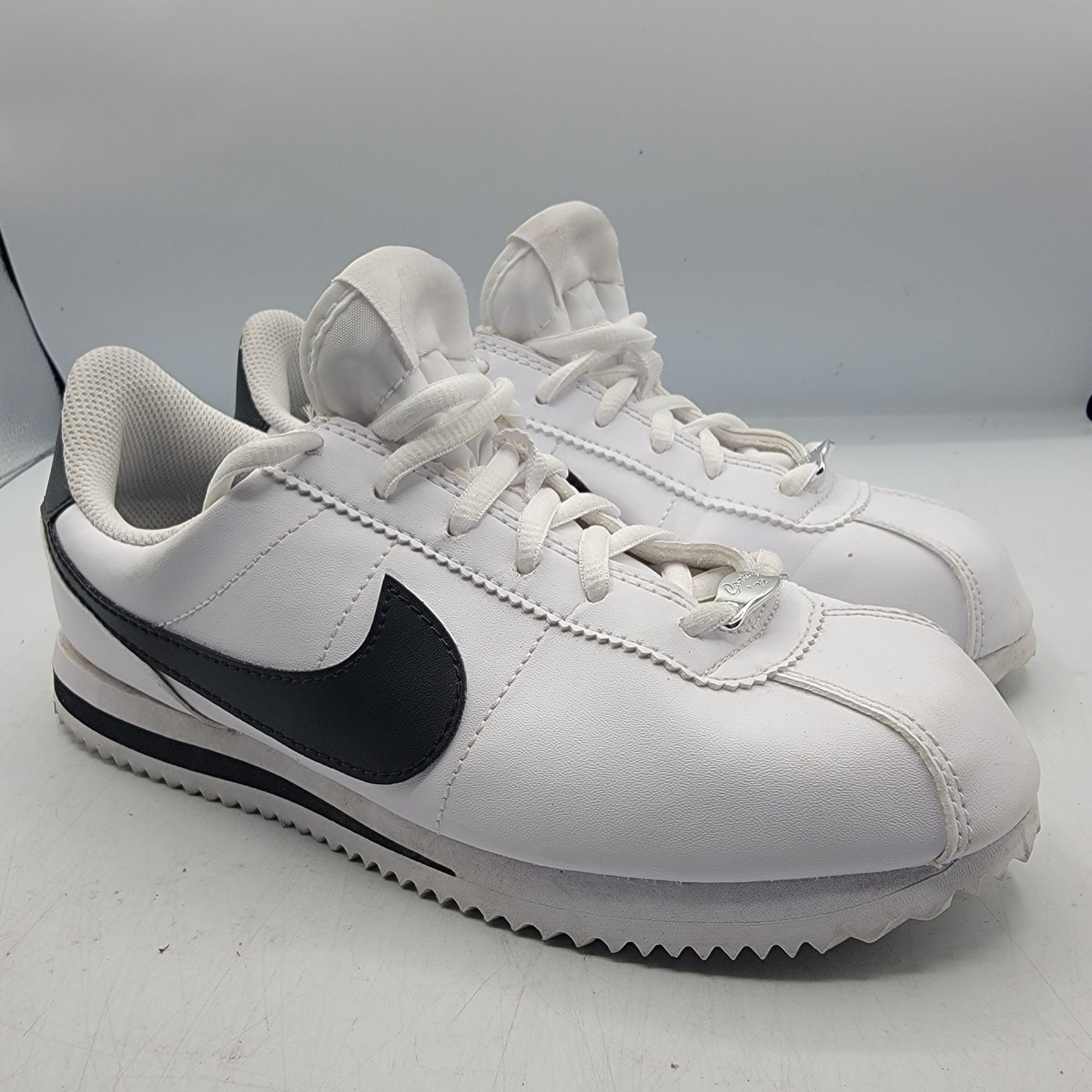 Nike Nike Cortez Basic SL GS Womens Size 6.5 White Black Leather Grailed