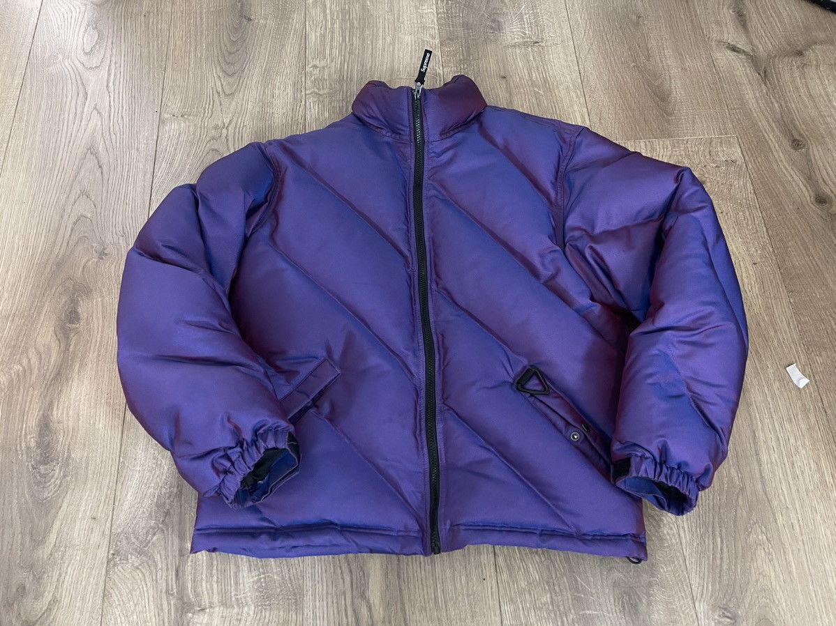 Supreme Iridescent Puffy Jacket Purple Outerwear