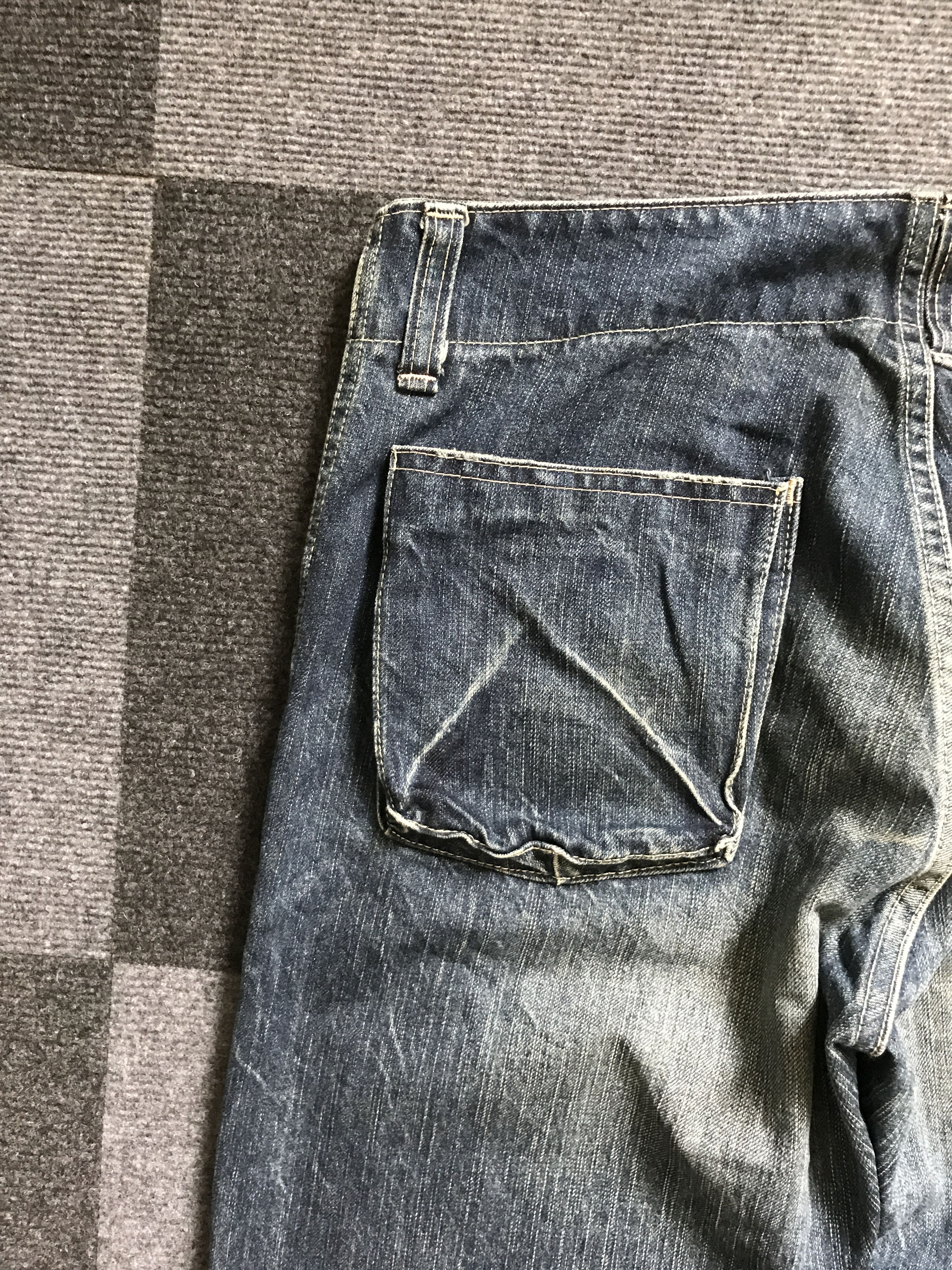 Japanese Brand CP243 Johnbull Distressed Half Cargo Jeans Size US 30 / EU 46 - 18 Thumbnail