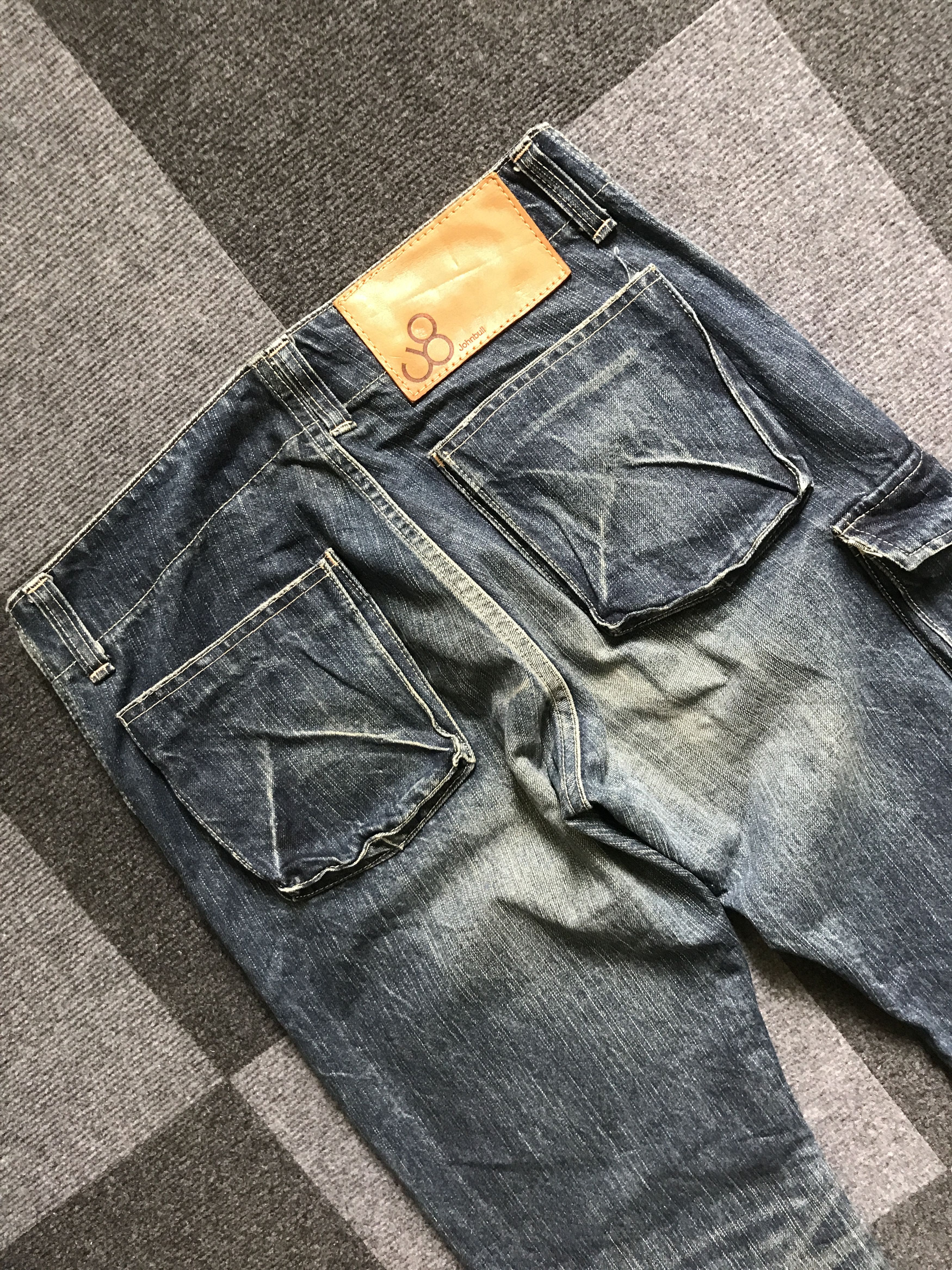Japanese Brand CP243 Johnbull Distressed Half Cargo Jeans Size US 30 / EU 46 - 12 Thumbnail