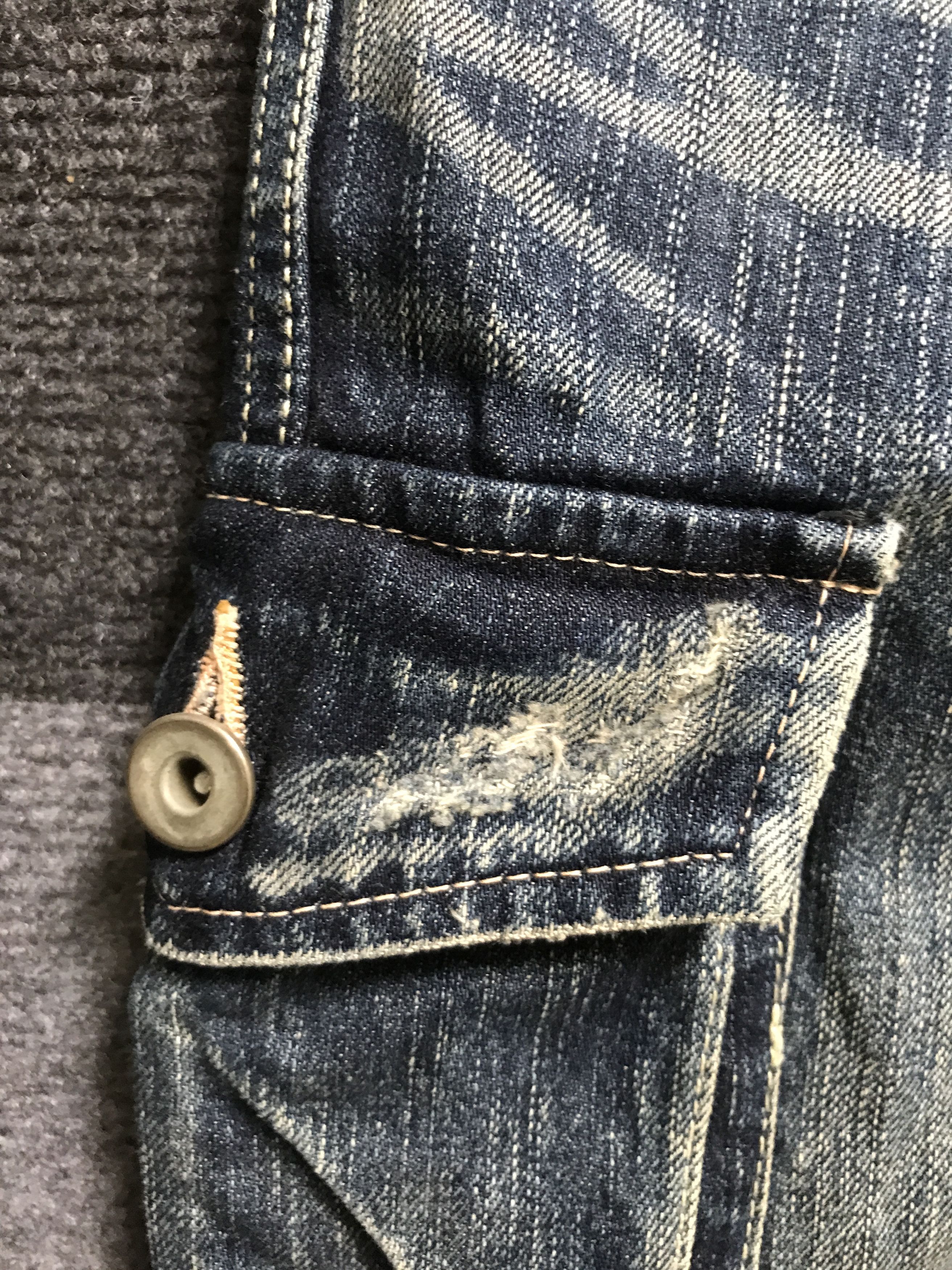 Japanese Brand CP243 Johnbull Distressed Half Cargo Jeans Size US 30 / EU 46 - 7 Thumbnail