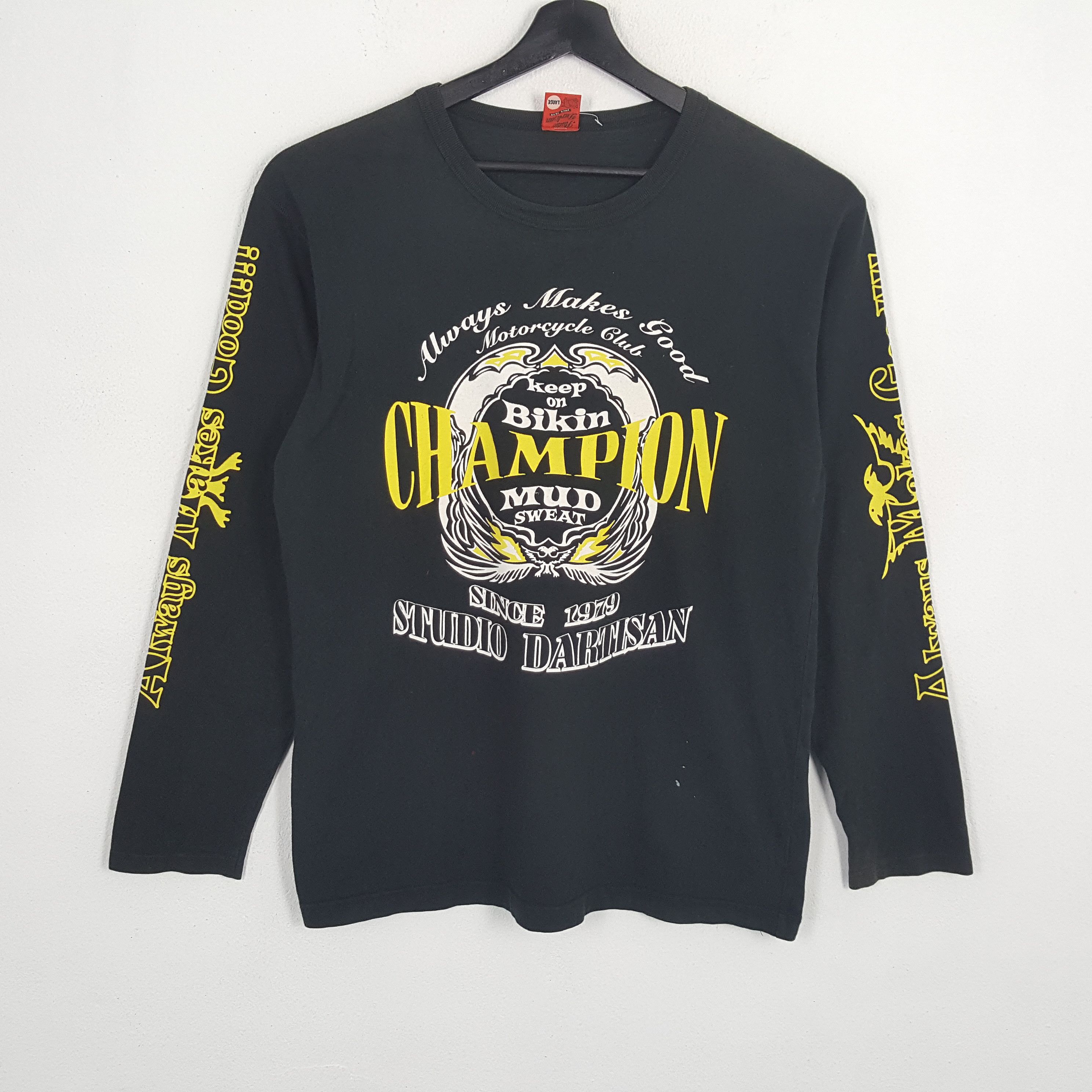 Japanese Brand × Studio D'Artisan × Vintage STUDIO D'ARTISAN Motorcycle Club Long Sleeve Tshirt Size US L / EU 52-54 / 3 - 1 Thumbnail