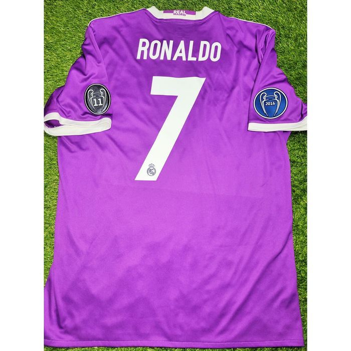 Adidas Ronaldo Real Madrid 2017 UEFA FINAL Away Soccer Jersey L | Grailed