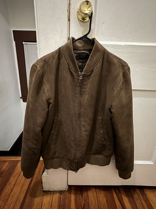 Uniqlo faux deals suede bomber