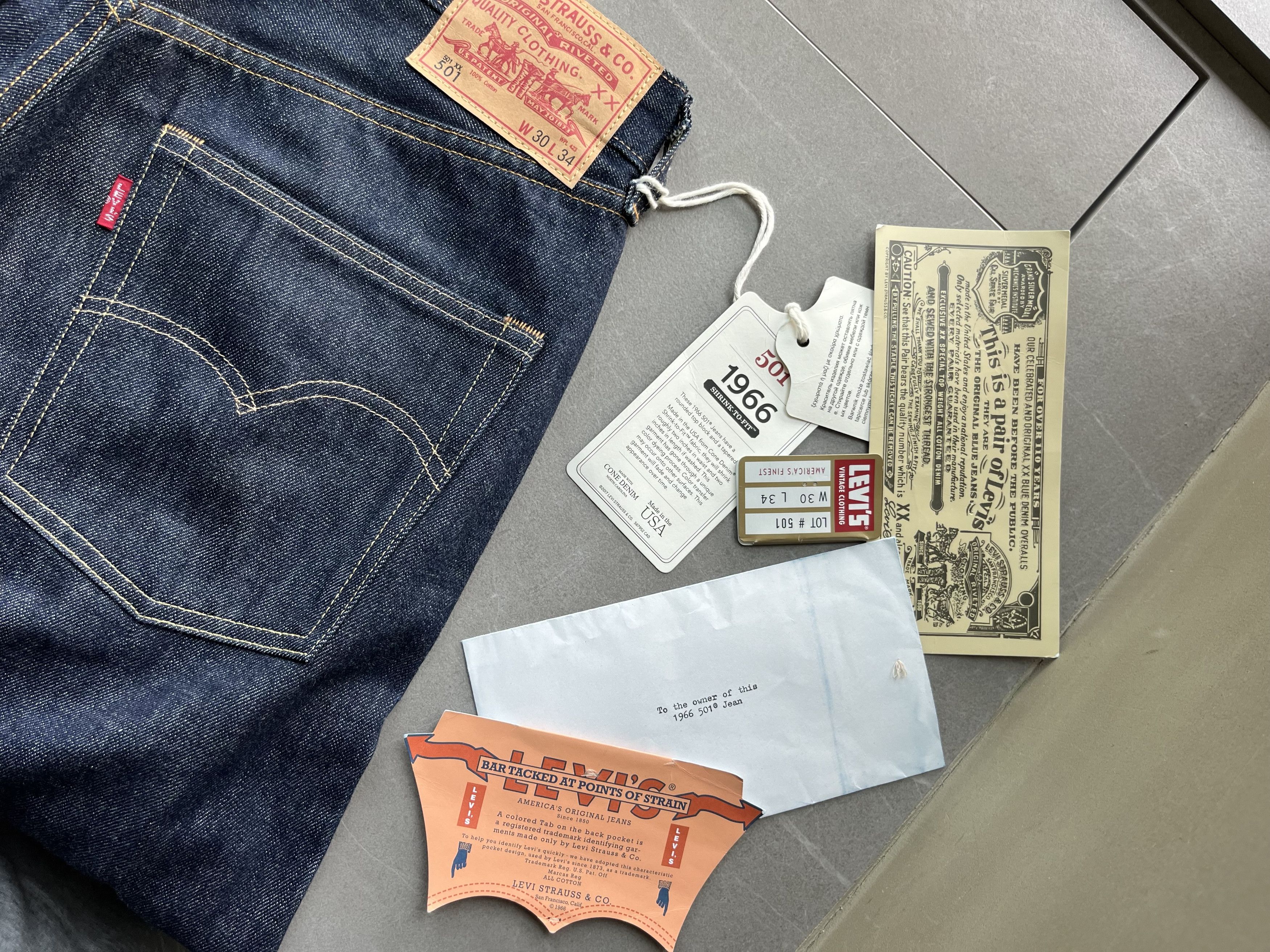 Levi's Vintage Clothing Levis Vintage Clothing LVC 1966 501 XX USA Made Jeans Levi's Size US 30 / EU 46 - 7 Thumbnail