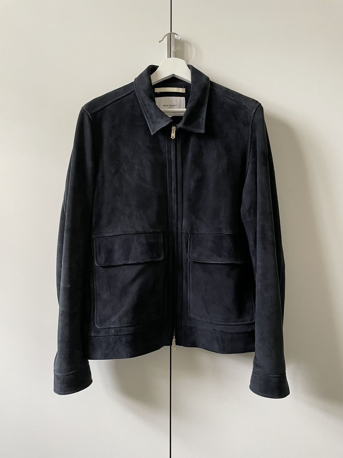 Norse Projects Norse Projects Tyge Jacket in Navy Suede Size US M / EU 48-50 / 2 - 1 Thumbnail
