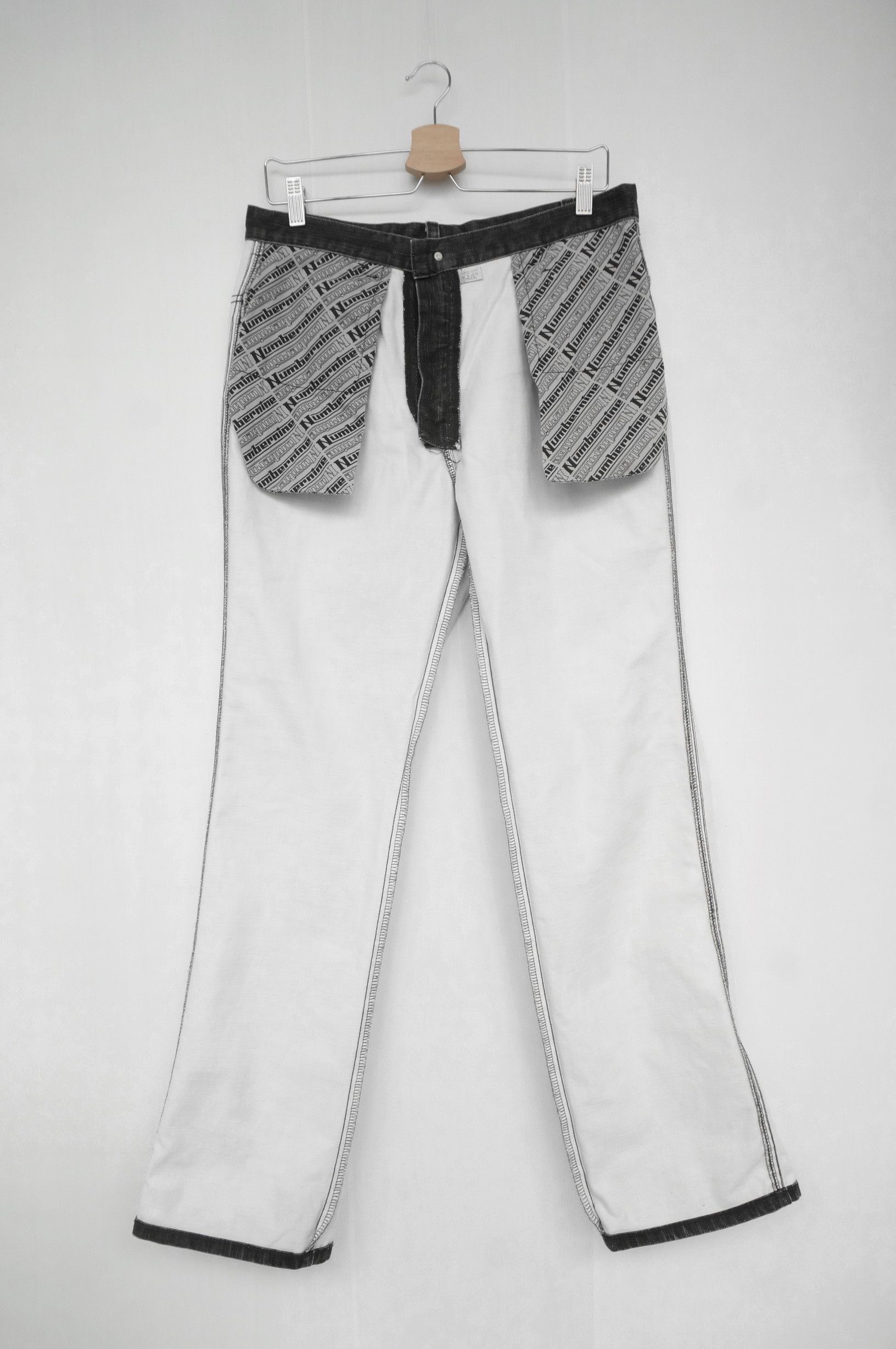 Number (N)ine Number (N)ine Dark Grey Back Zipper Jeans Size US 31 - 22 Thumbnail